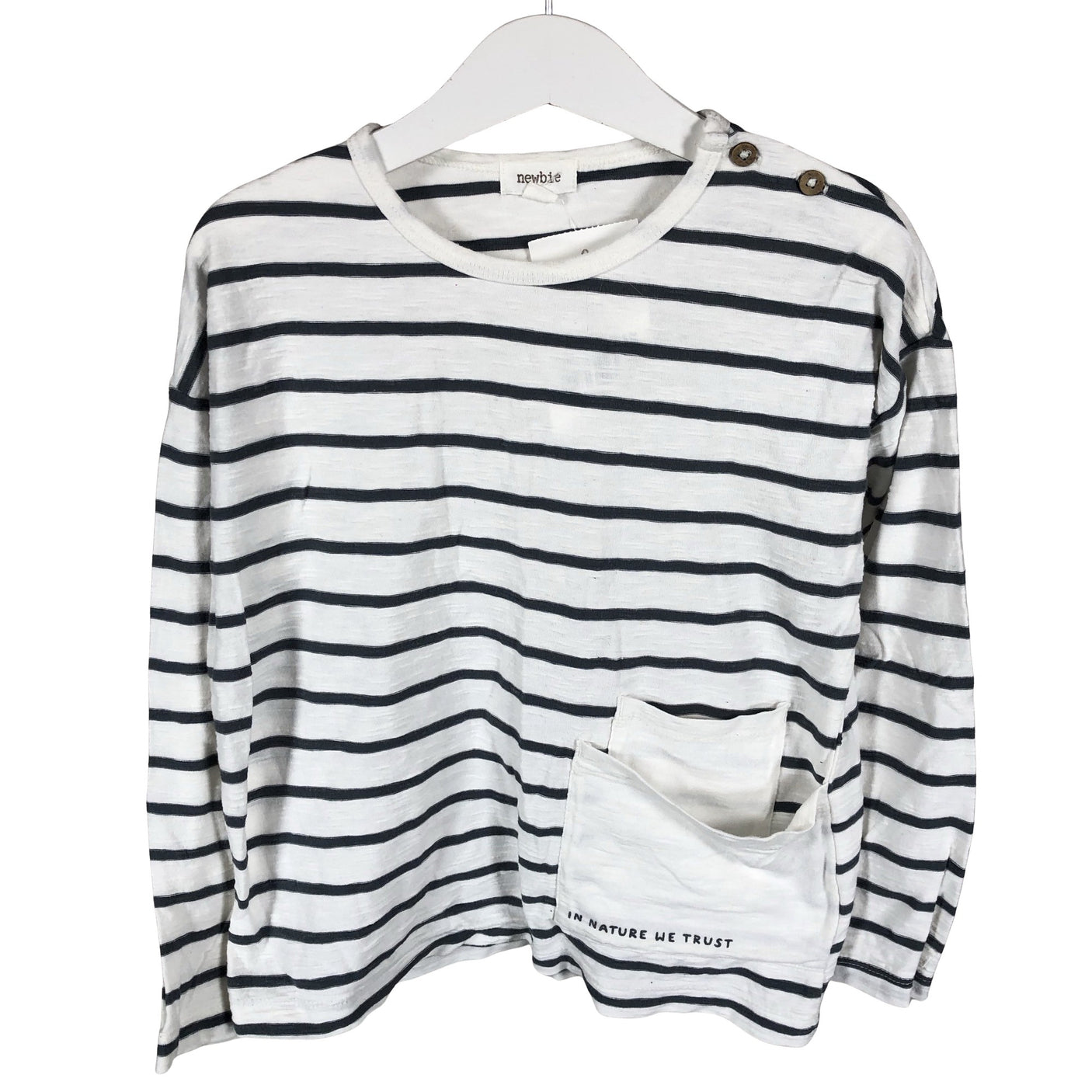 Unisex Newbie - Trikoopaita, koko 110 - 116 - Valkoinen (1)