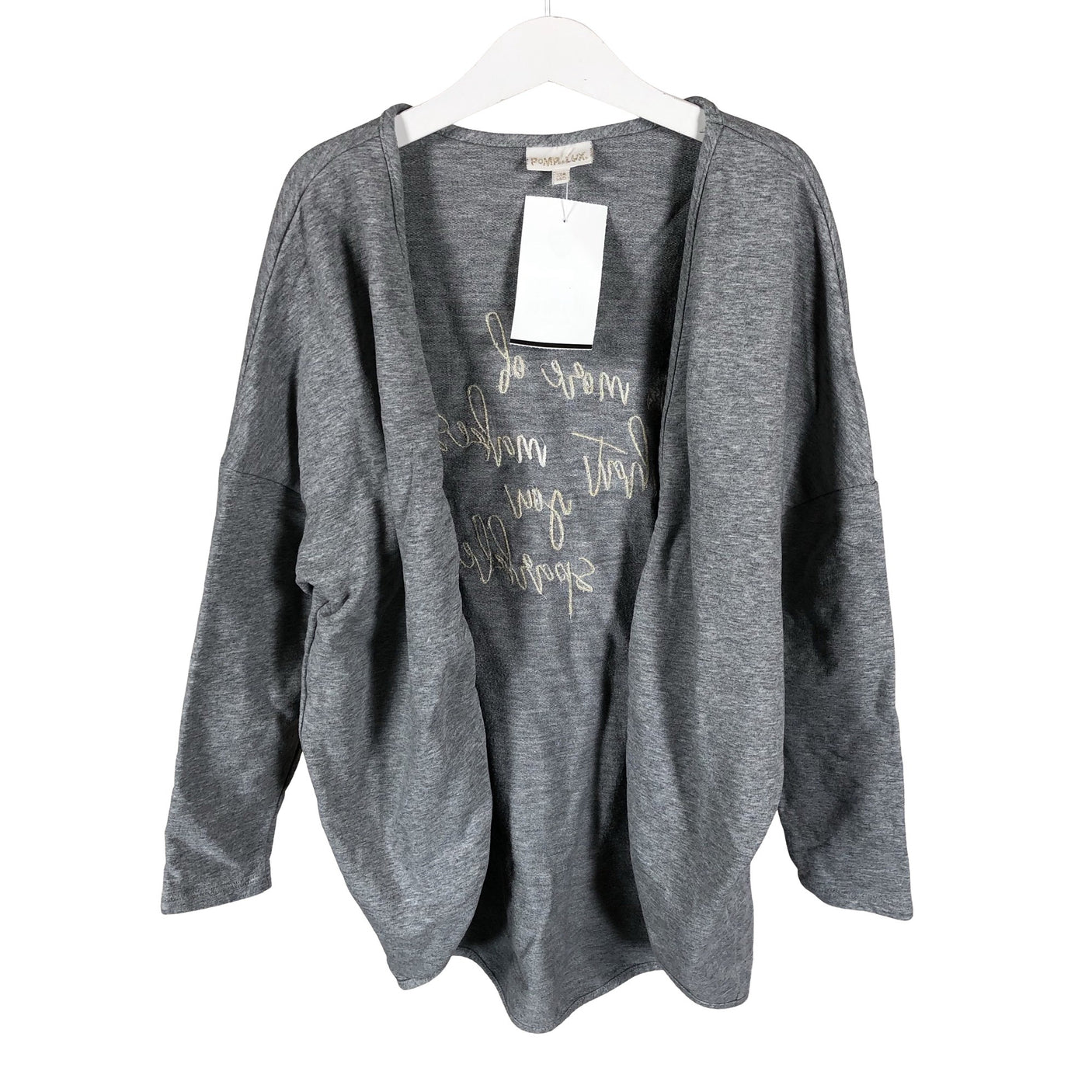 Tyttöjen POMPdeLUX - Collegejakku, koko 134 - 140 - Harmaa (1)