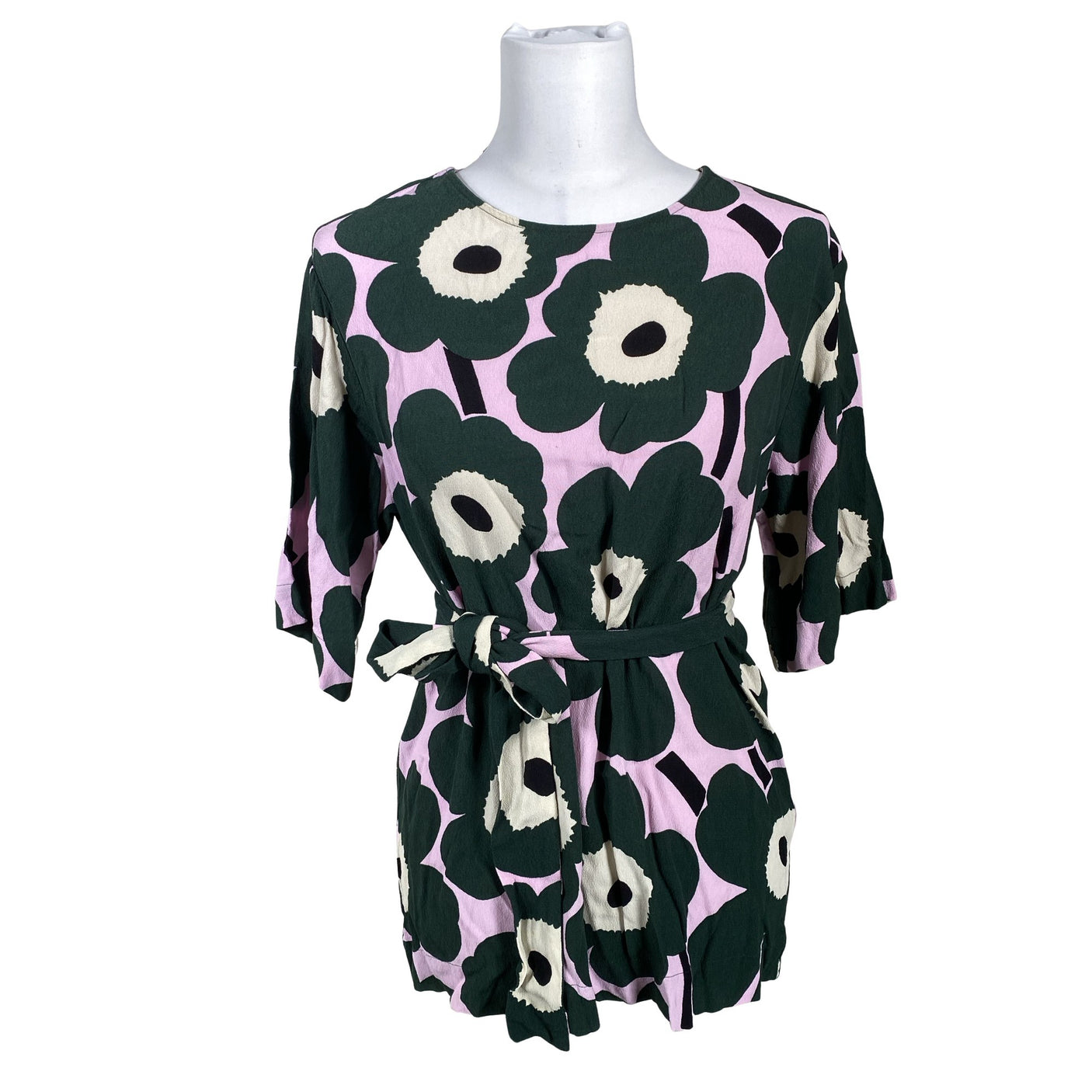 Naisten Marimekko - Lyhythihainen pusero, koko 34 - Vihreä (1)