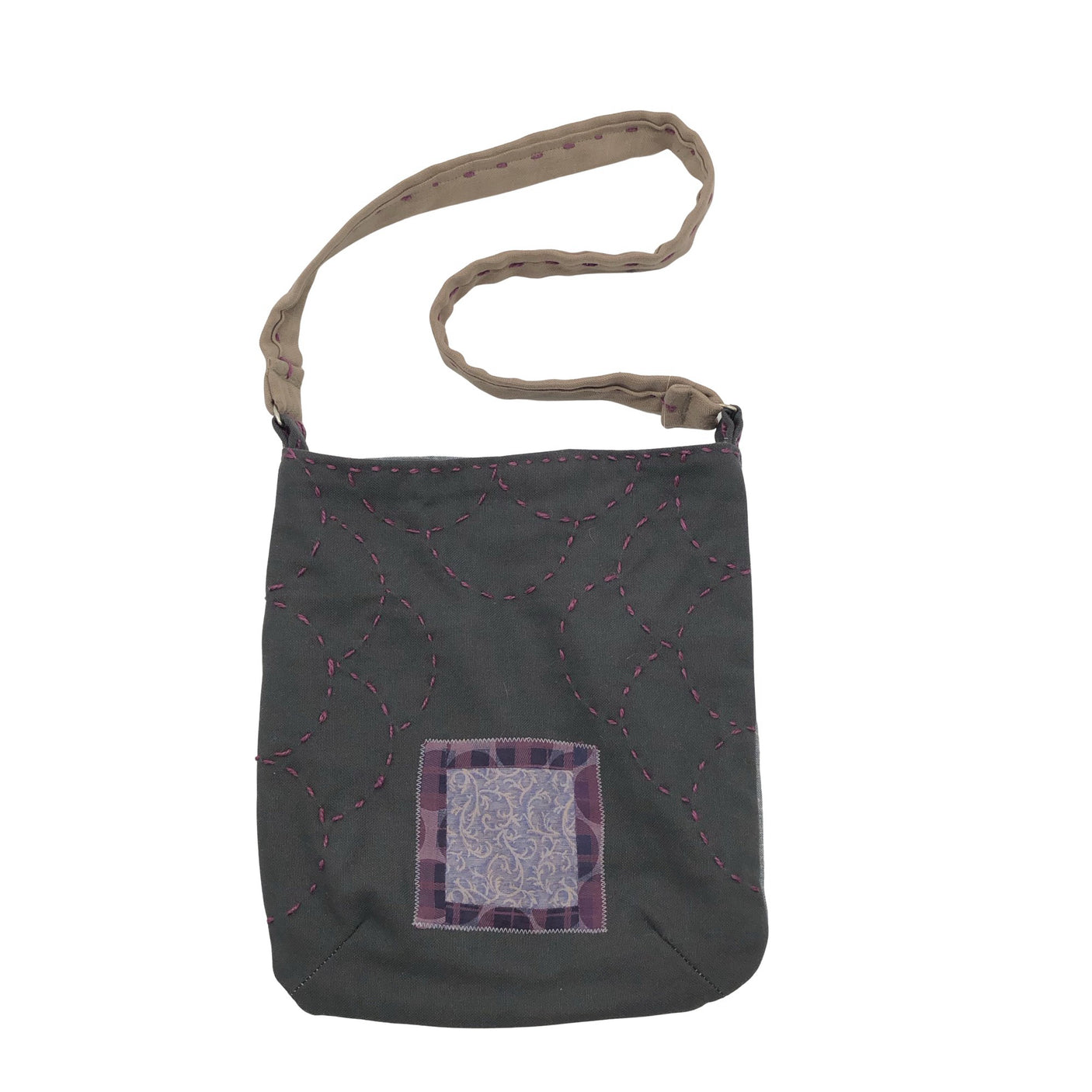 Naisten Handmade - Olkalaukku, koko Midi - Harmaa (1)
