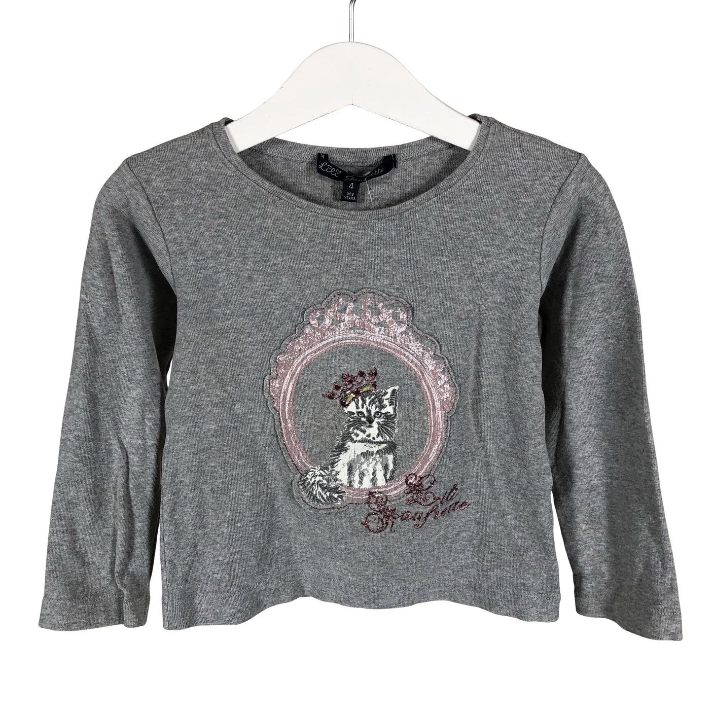 Tyttöjen Lili Gaufrette - Trikoopaita, koko 98 - 104 - Harmaa (1)