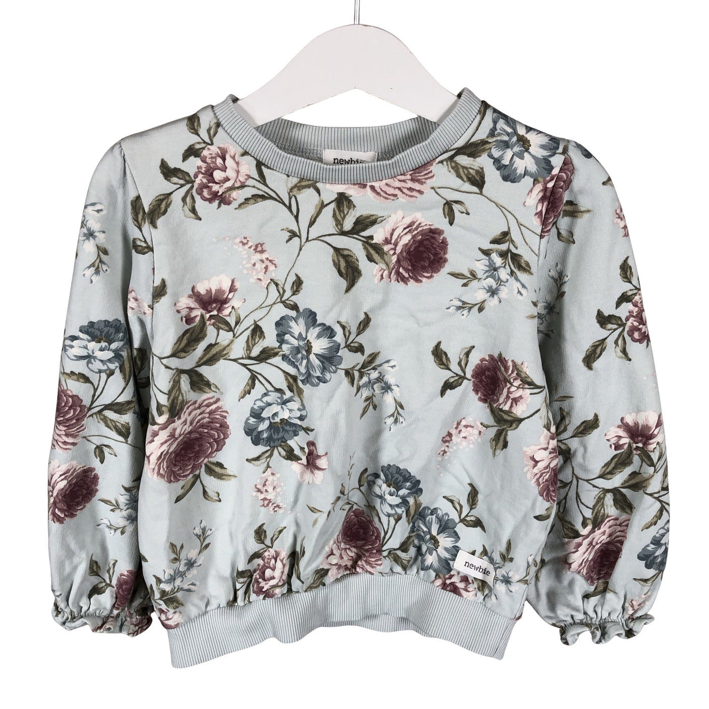 Tyttöjen Newbie - Collegepaita, koko 98 - 104 - Valkoinen (1)