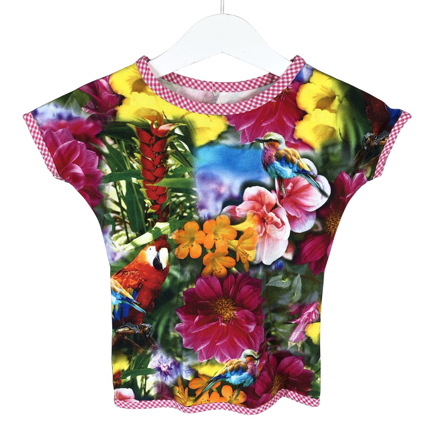 Tyttöjen Handmade - T-paita, koko 104 - 110 - Pinkki (1)