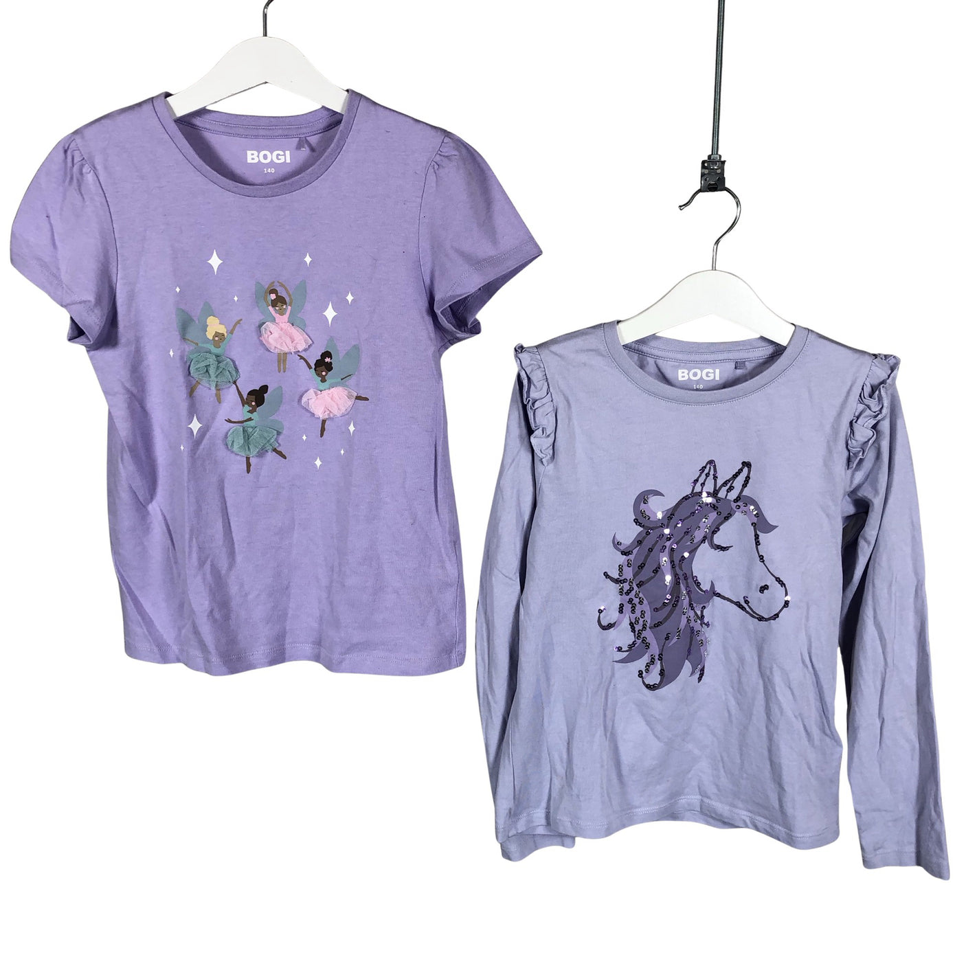 Tyttöjen Bogi - Trikoopaita, koko 134 - 140 - Violetti (1)