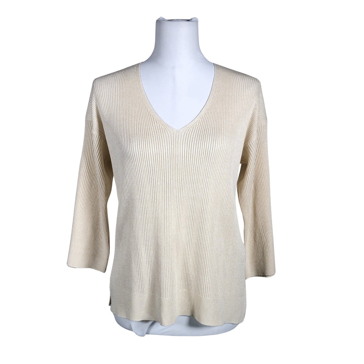 Naisten Massimo Dutti - Neulepaita, koko 36 - Luonnonvalkoinen (1)