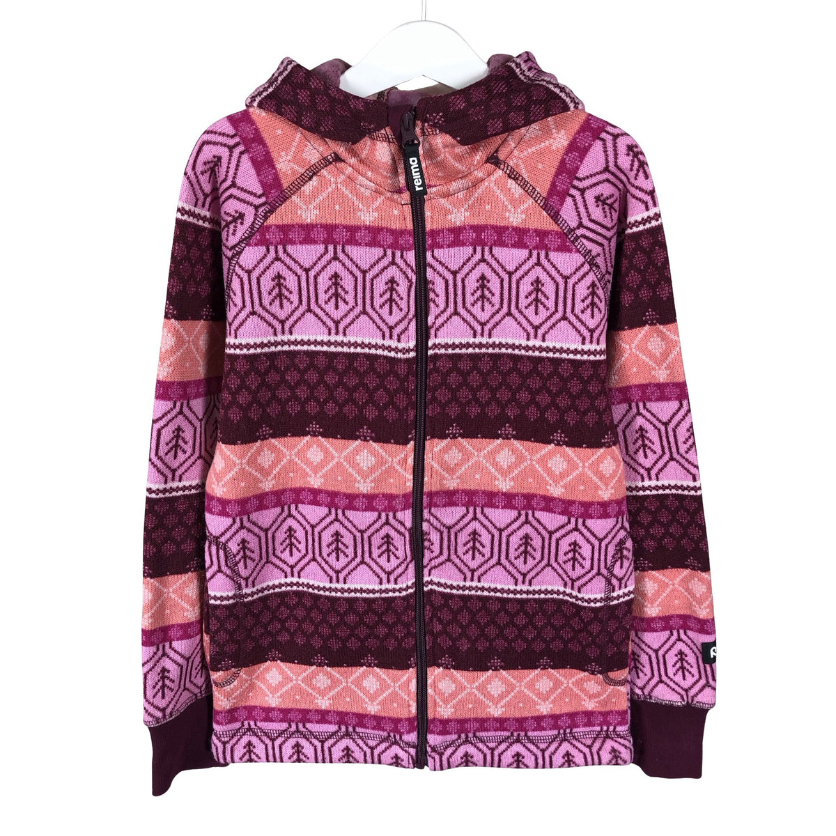 Unisex Reima - Fleecetakki, koko 134 - 140 - Viininpunainen (1)