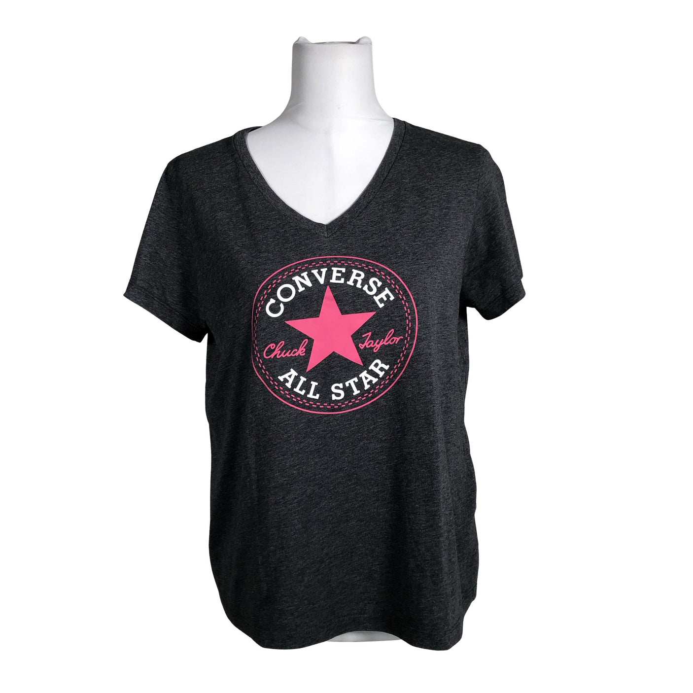 Naisten Converse - T-paita, koko 40 - Harmaa (1)