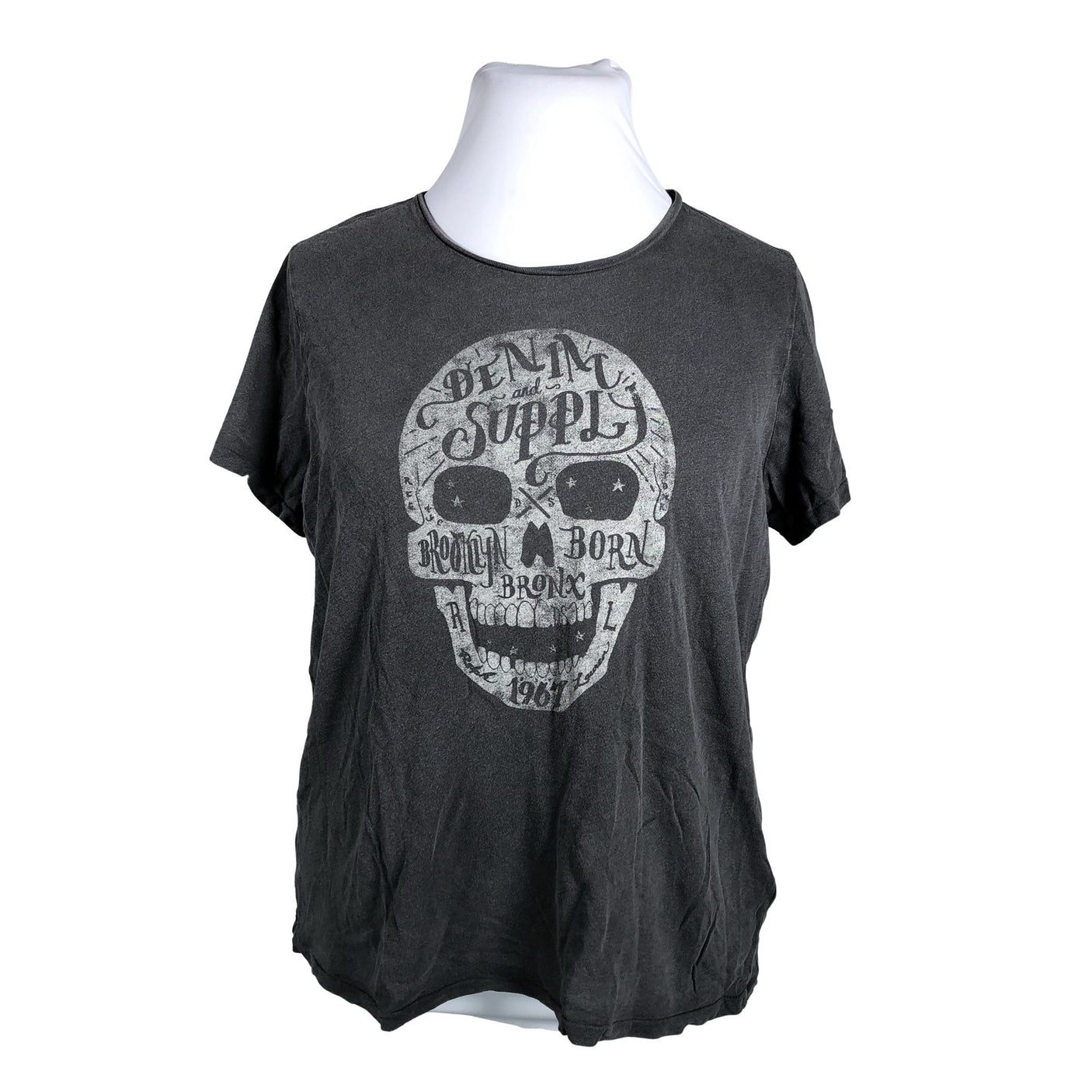 Naisten Denim & Supply Ralph Lauren - T-paita, koko 42 - Harmaa (1)