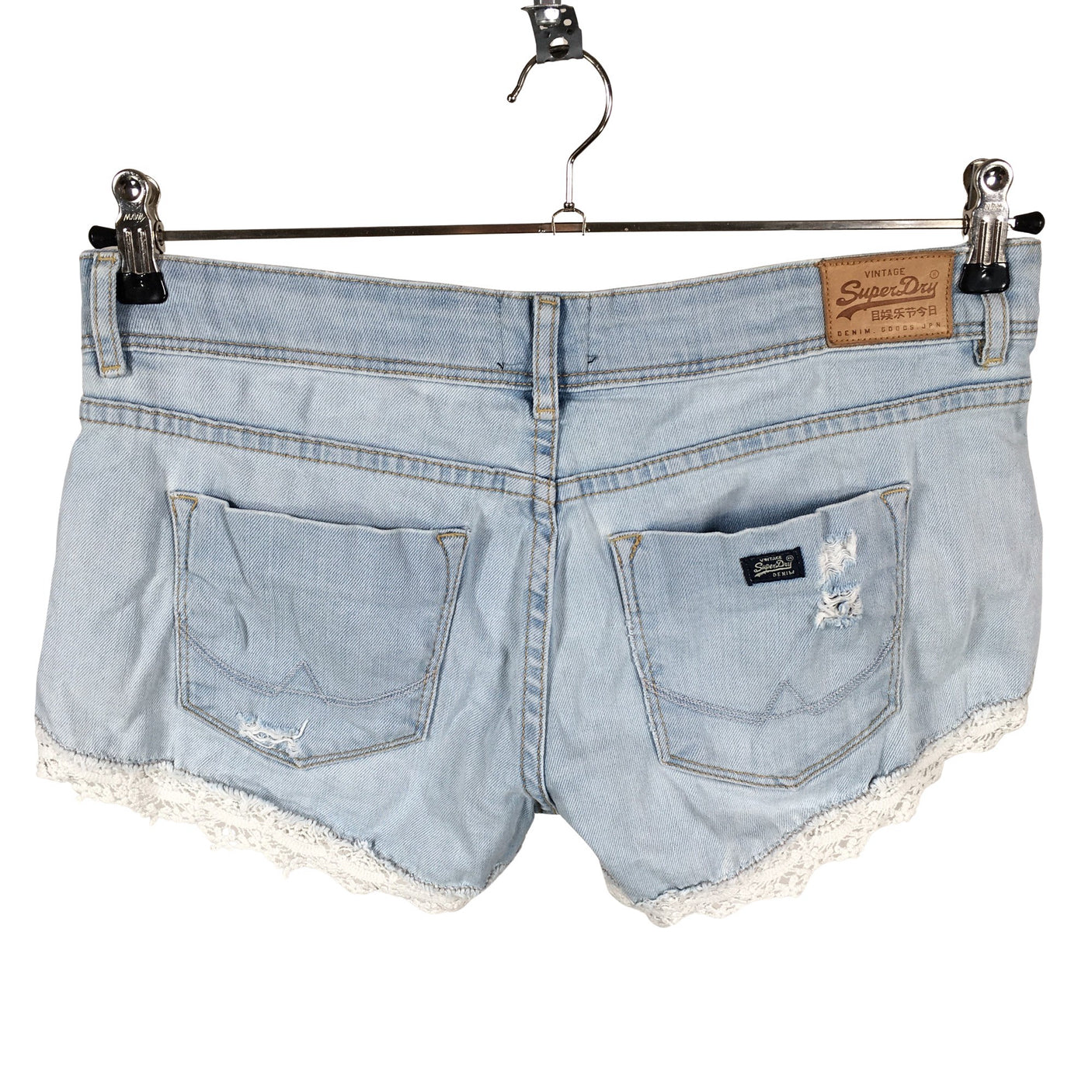 Naisten Superdry - Farkkushortsit, koko W28 - Vaaleansininen (2)