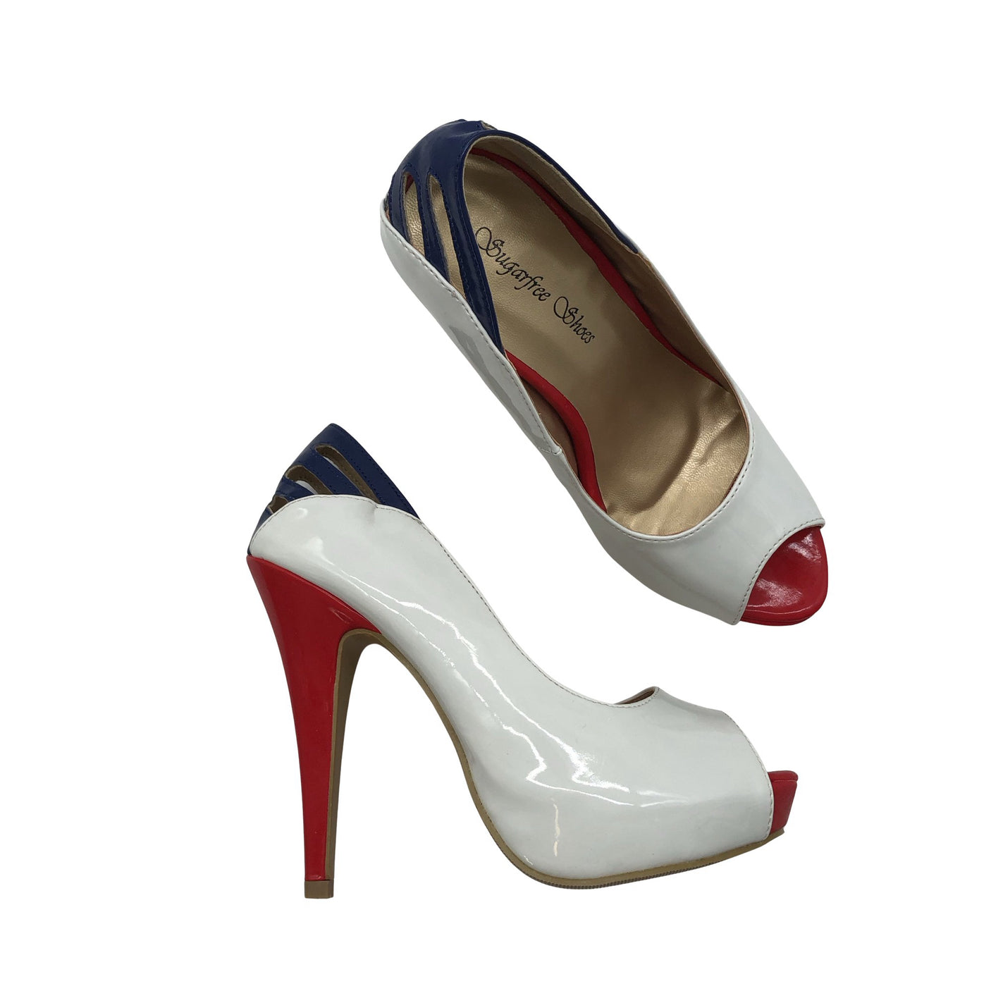 Naisten Sugarfree Shoes - Avokärkiset korkokengät, koko 37 - Valkoinen (1)