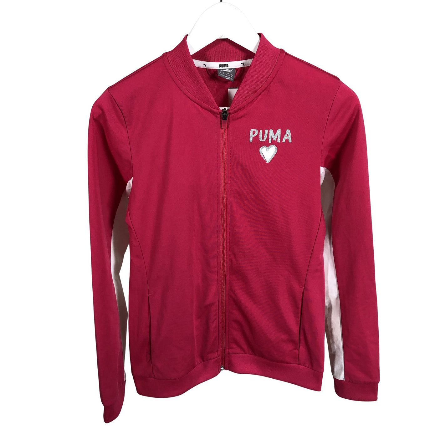 Tyttöjen Puma - Verryttelytakki, koko 158 - 164 - Pinkki (1)