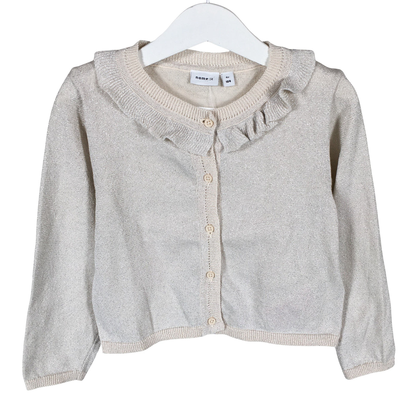 Tyttöjen Name It - Neulebolero, koko 98 - 104 - Beige (1)