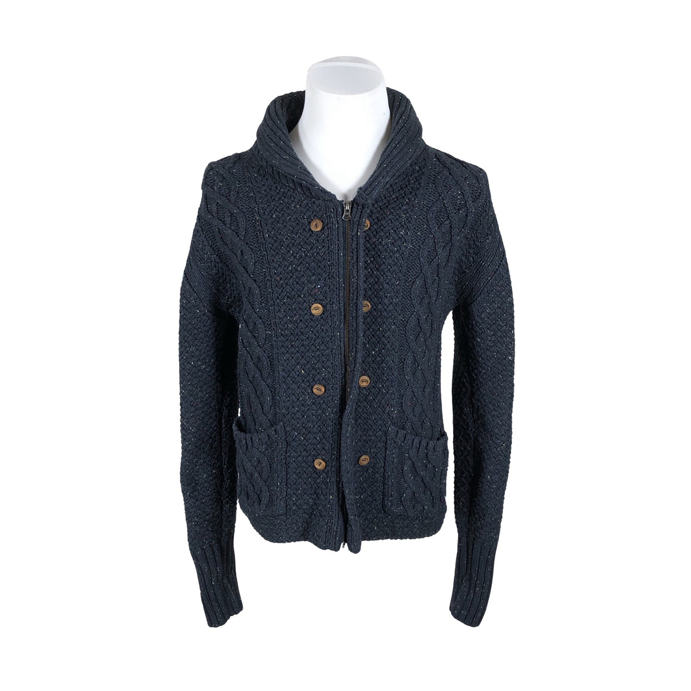Miesten Lyle&Scott - Neuletakki, koko L - Sininen (1)