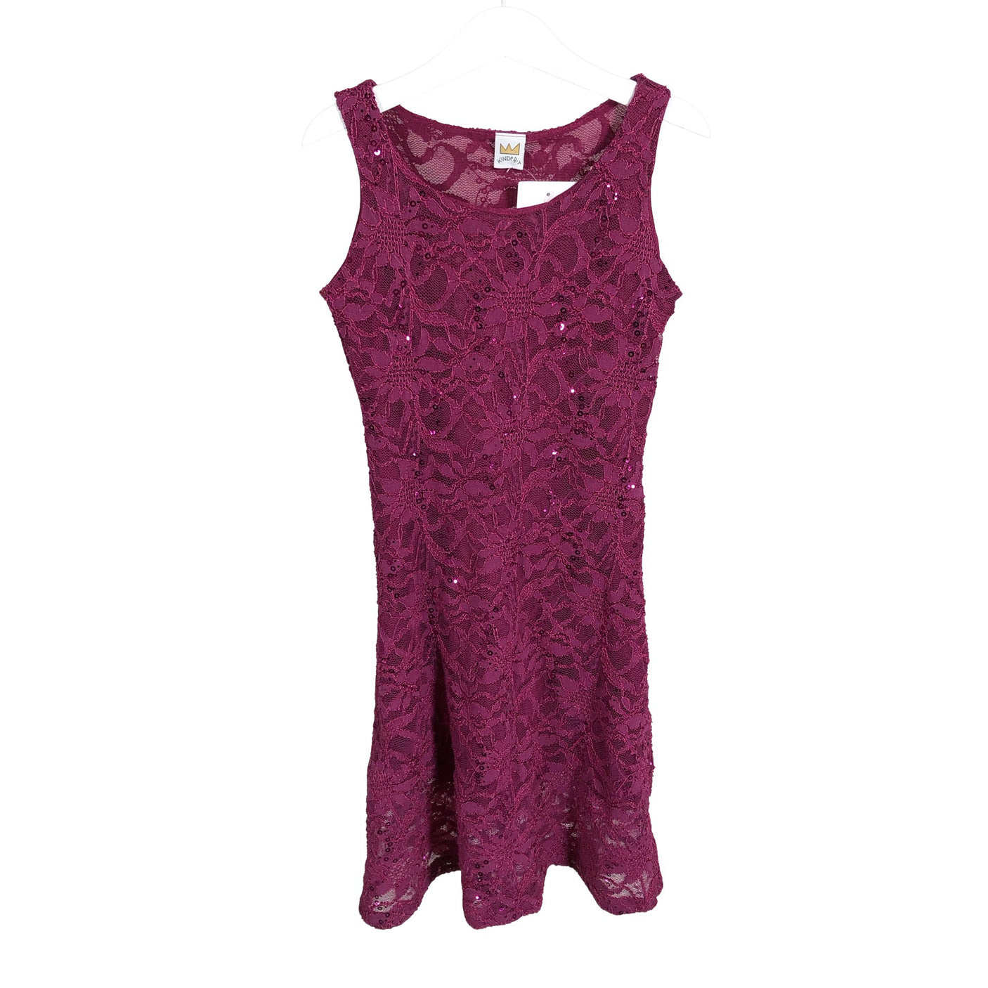 Tyttöjen Kinderit - Juhlamekko, koko 128 - 134 - Pinkki (1)