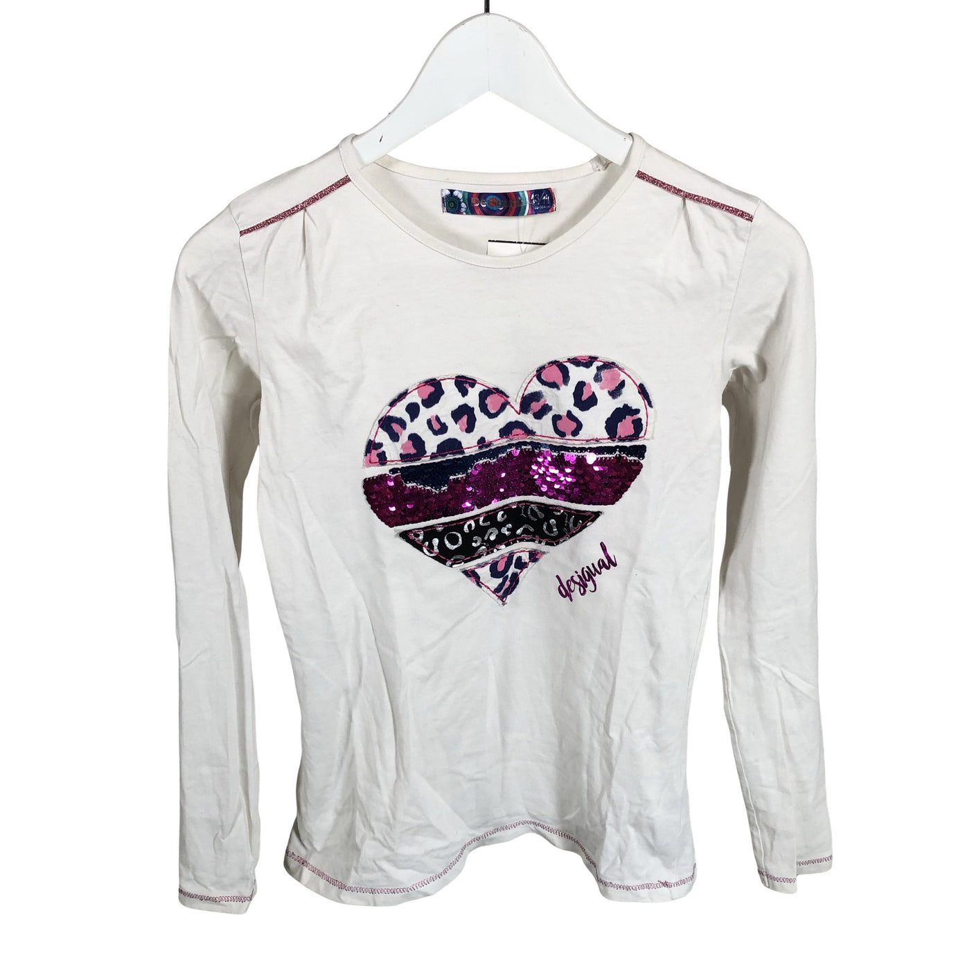Unisex Desigual - Trikoopaita, koko 158 - 164 - Valkoinen (1)