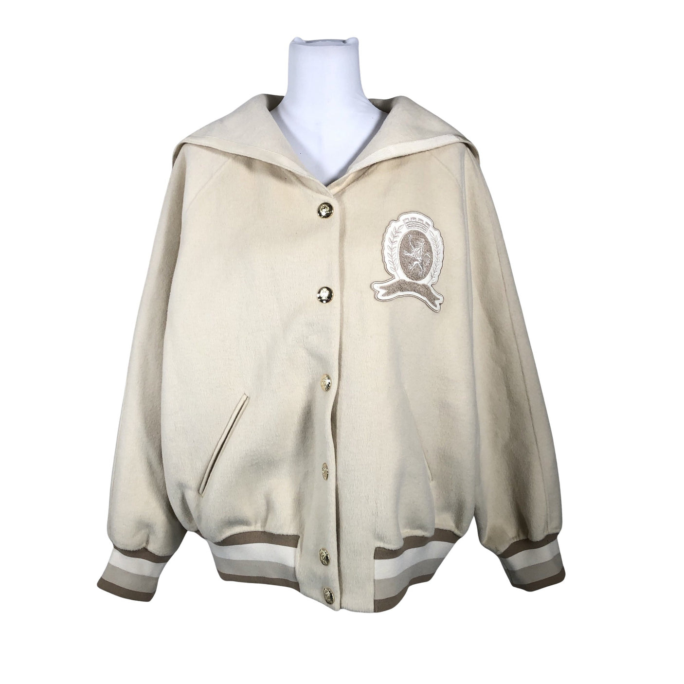 Naisten Tommy Hilfiger - Villakangastakki, koko 40 - Beige (1)