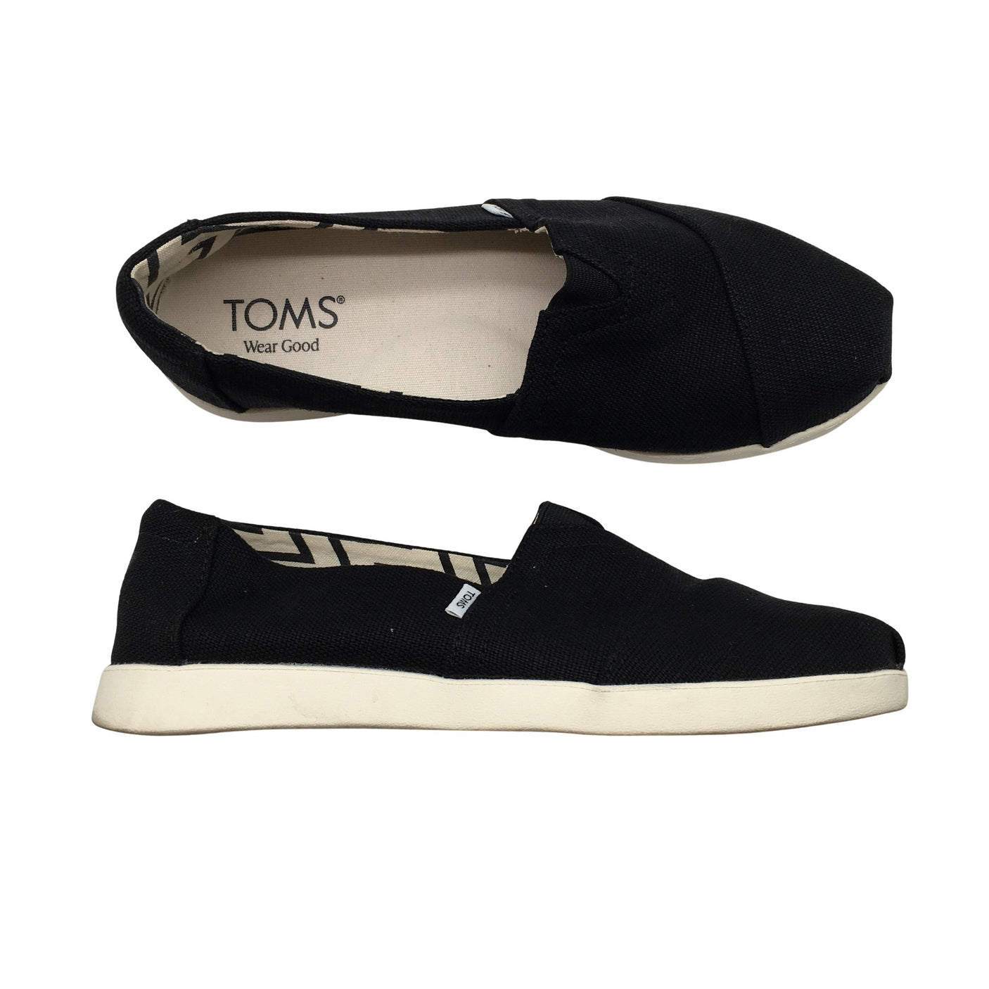 Naisten Toms - Loaferit, koko 36 - Musta (1)