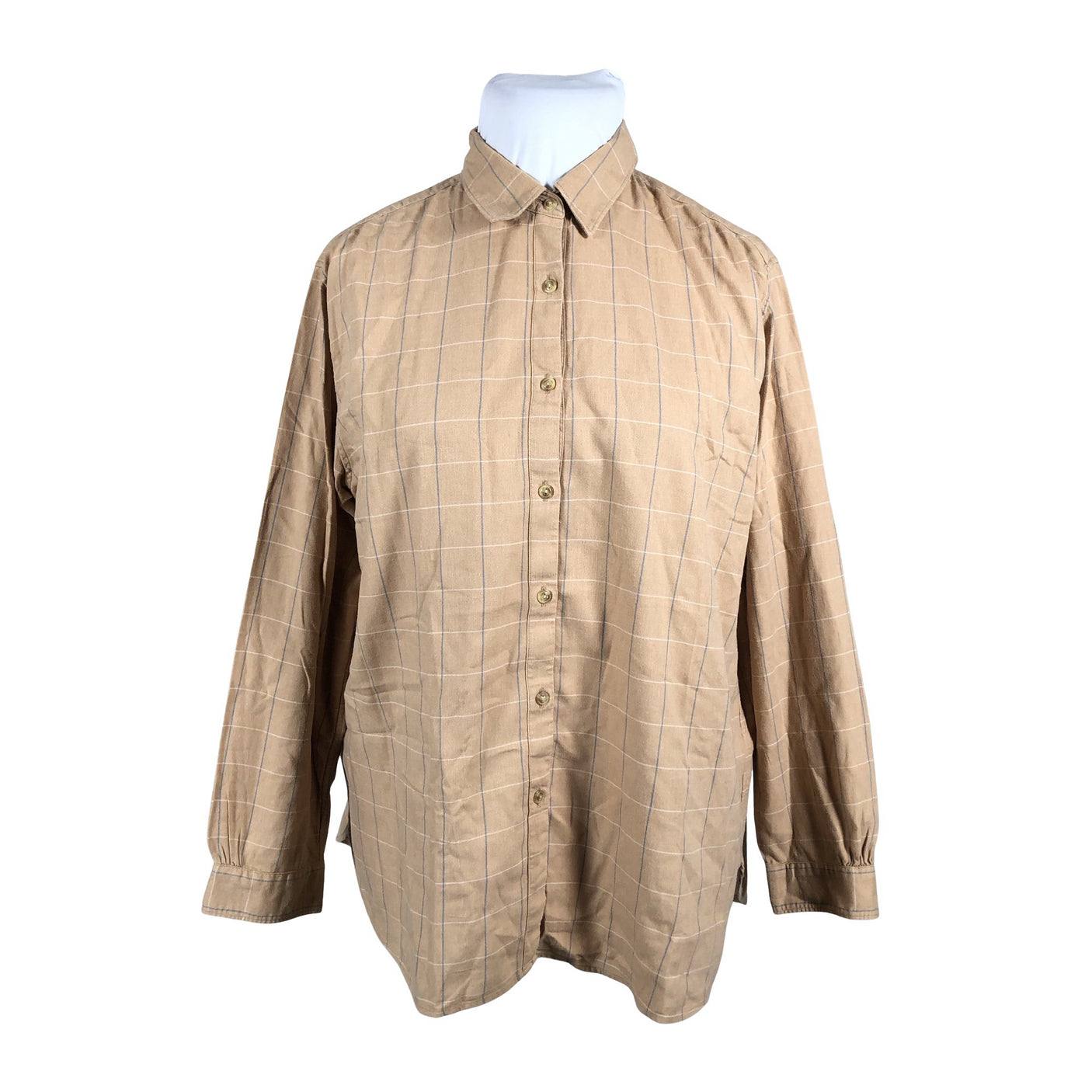 Naisten Uniqlo - Flanellipaita, koko 44 - Beige (1)