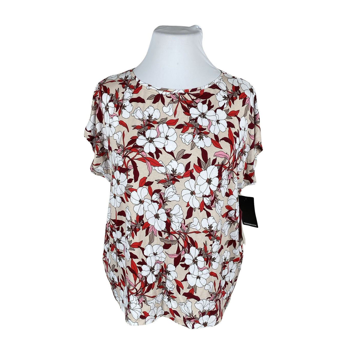 Naisten Hansmark - T-paita, koko 50 - Beige (1)