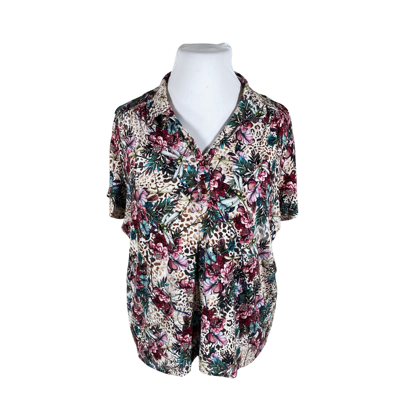 Naisten Hansmark - T-paita, koko 52 - Beige (1)