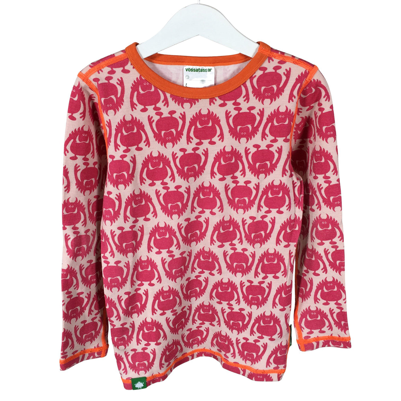 Tyttöjen Vossatassar - Trikoopaita, koko 116 - 122 - Pinkki (1)