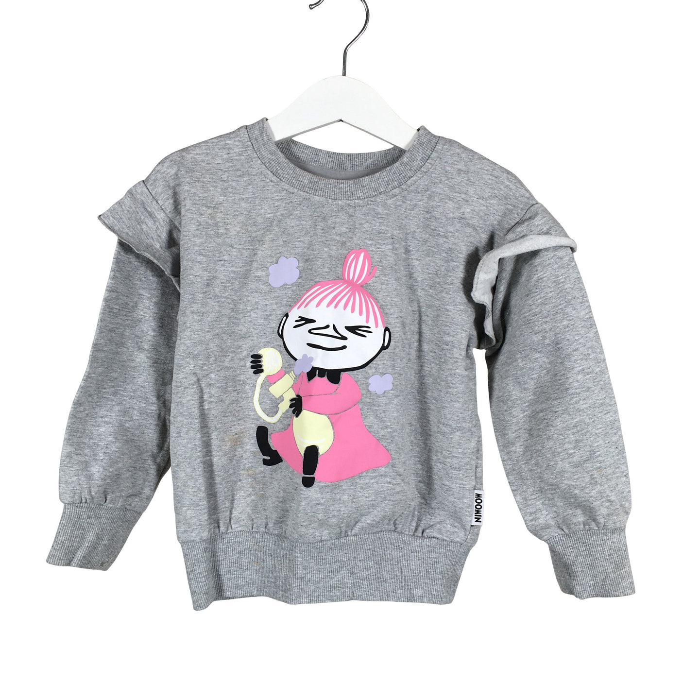 Tyttöjen Moomin by Martinex - Collegepaita, koko 98 - 104 - Harmaa (1)