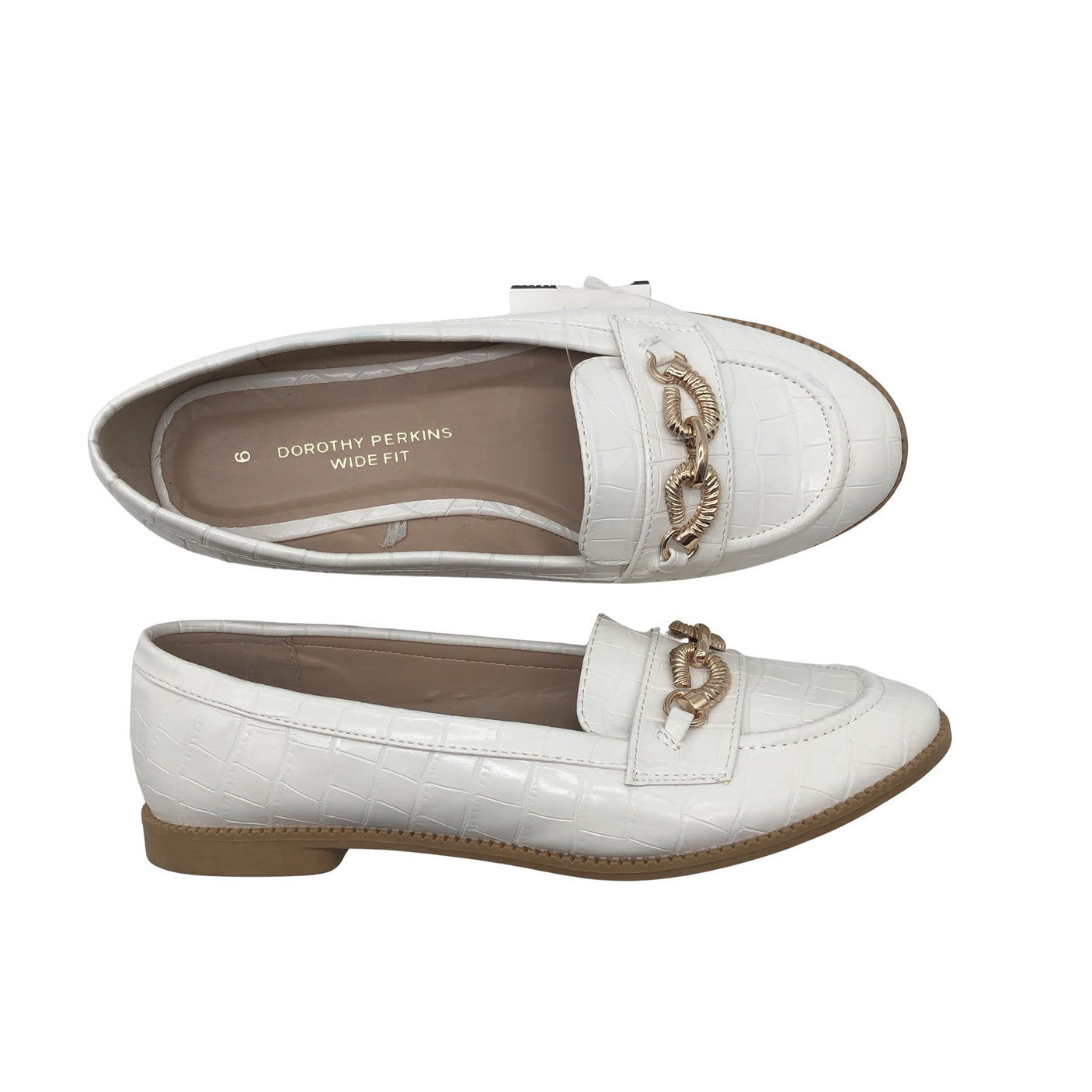 Naisten Dorothy Perkins - Loaferit, koko 39 - Valkoinen (1)