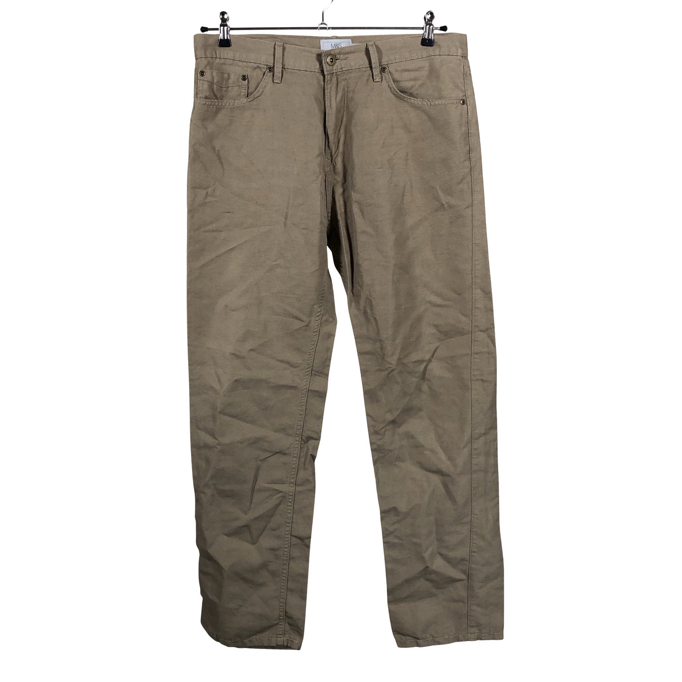 Miesten Marks&Spencer - Farkut, koko W34 - Ruskea (1)