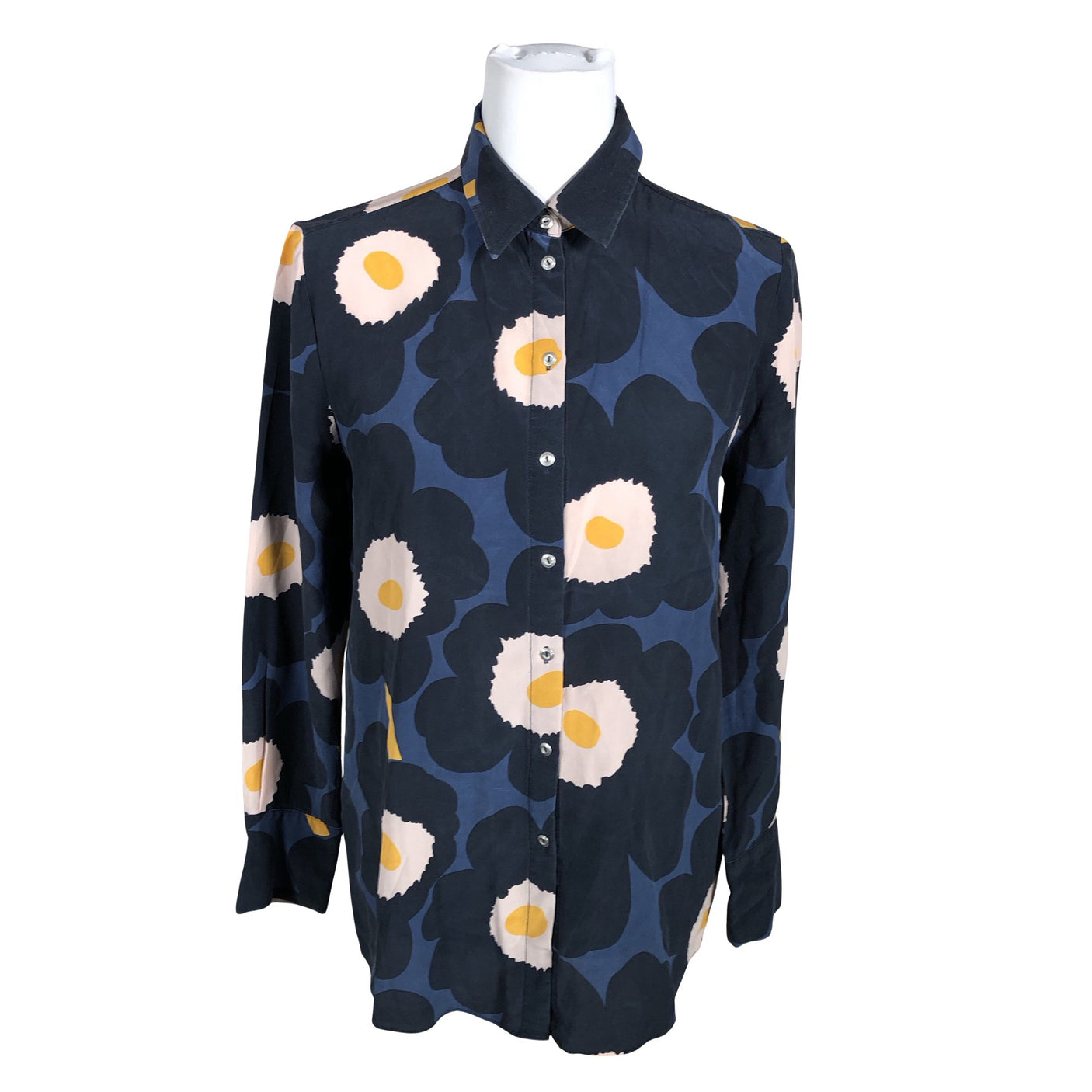 Naisten Marimekko - Sifonkitunika, koko 34 - Sininen (1)