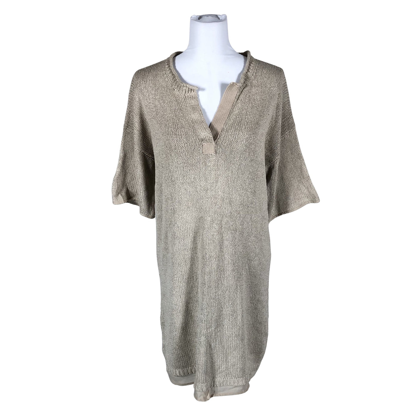 Naisten Stefanel - Neulemekko, koko 40 - Beige (1)