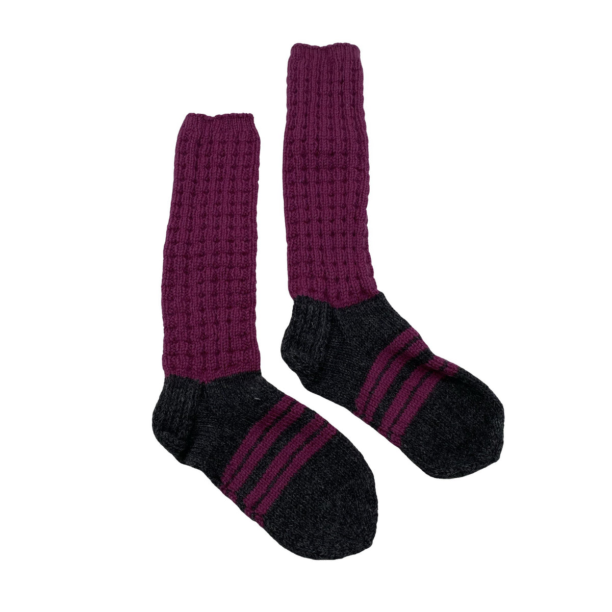 Naisten Handmade - Villasukat, koko 38 - Violetti (1)