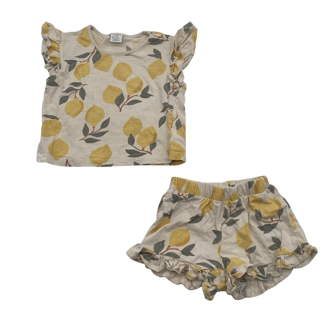 Tyttöjen Lindex - T-paita, koko 86 - 92 - Beige (1)