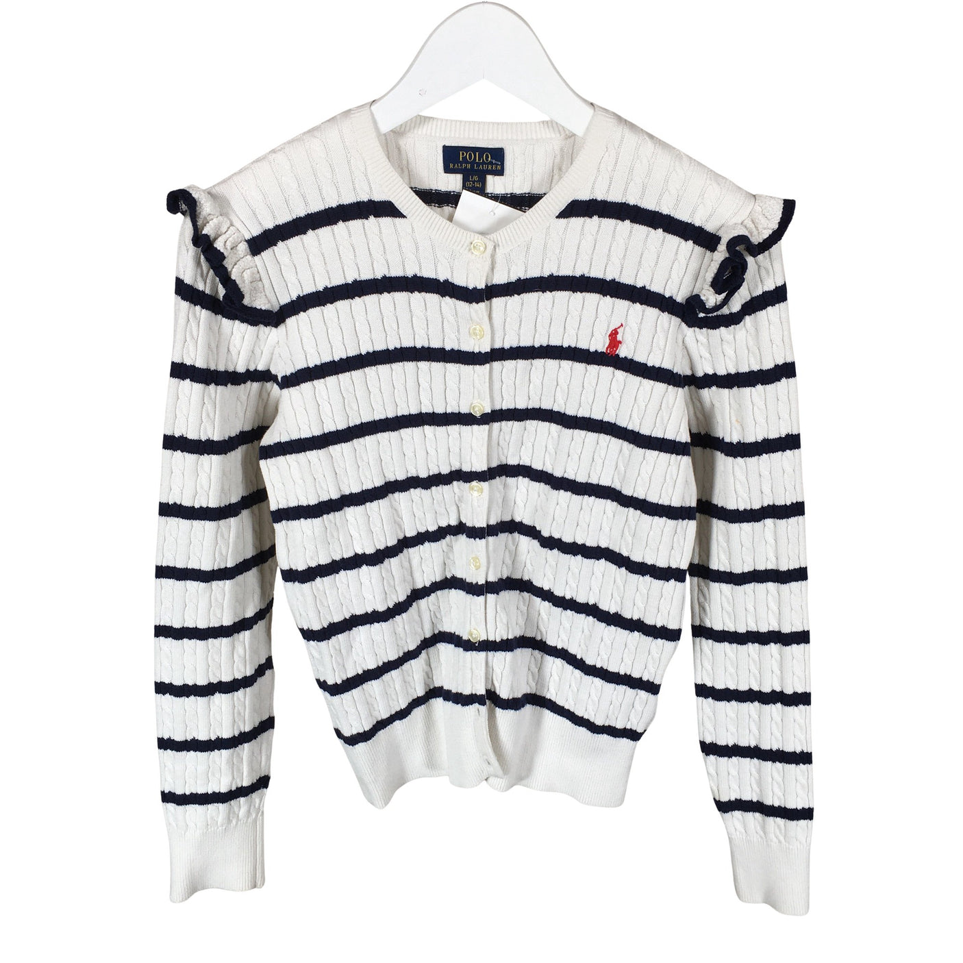 Tyttöjen Polo Ralph Lauren - Neuletakki, koko 158 - 164 - Valkoinen (1)