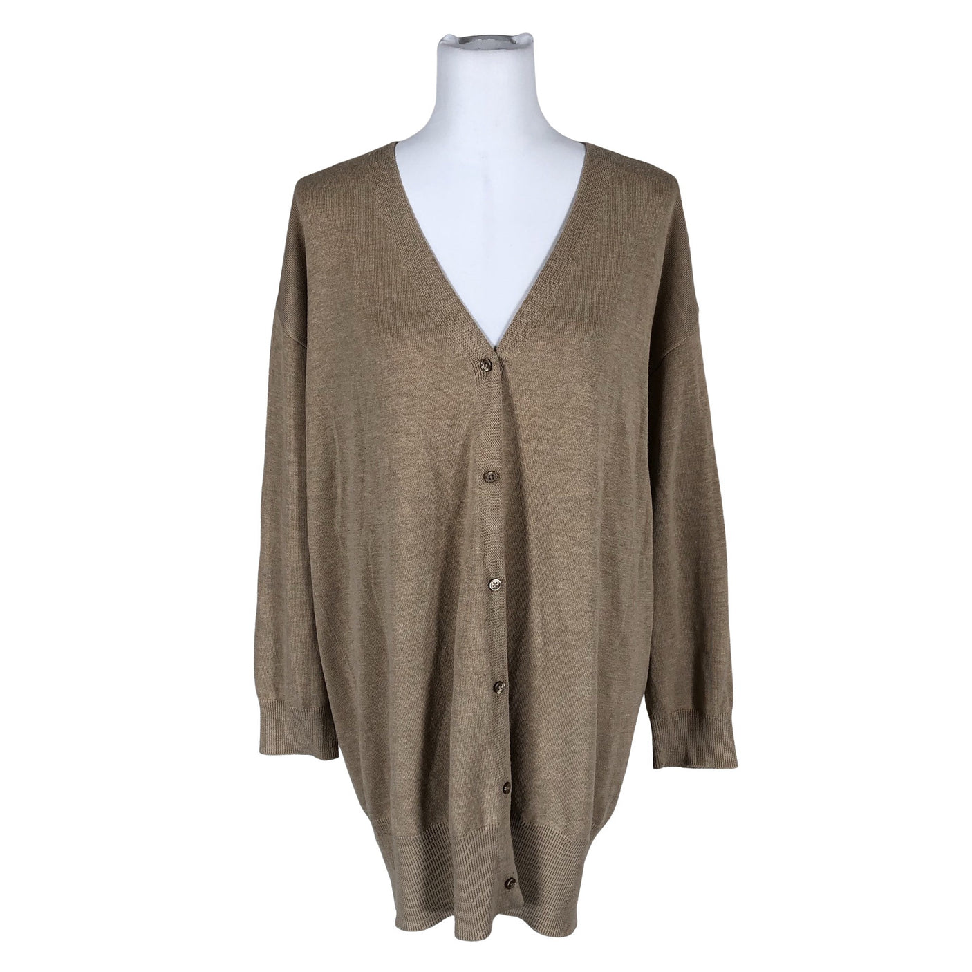Naisten Lindex - Neuletakki, koko 38 - Beige (1)