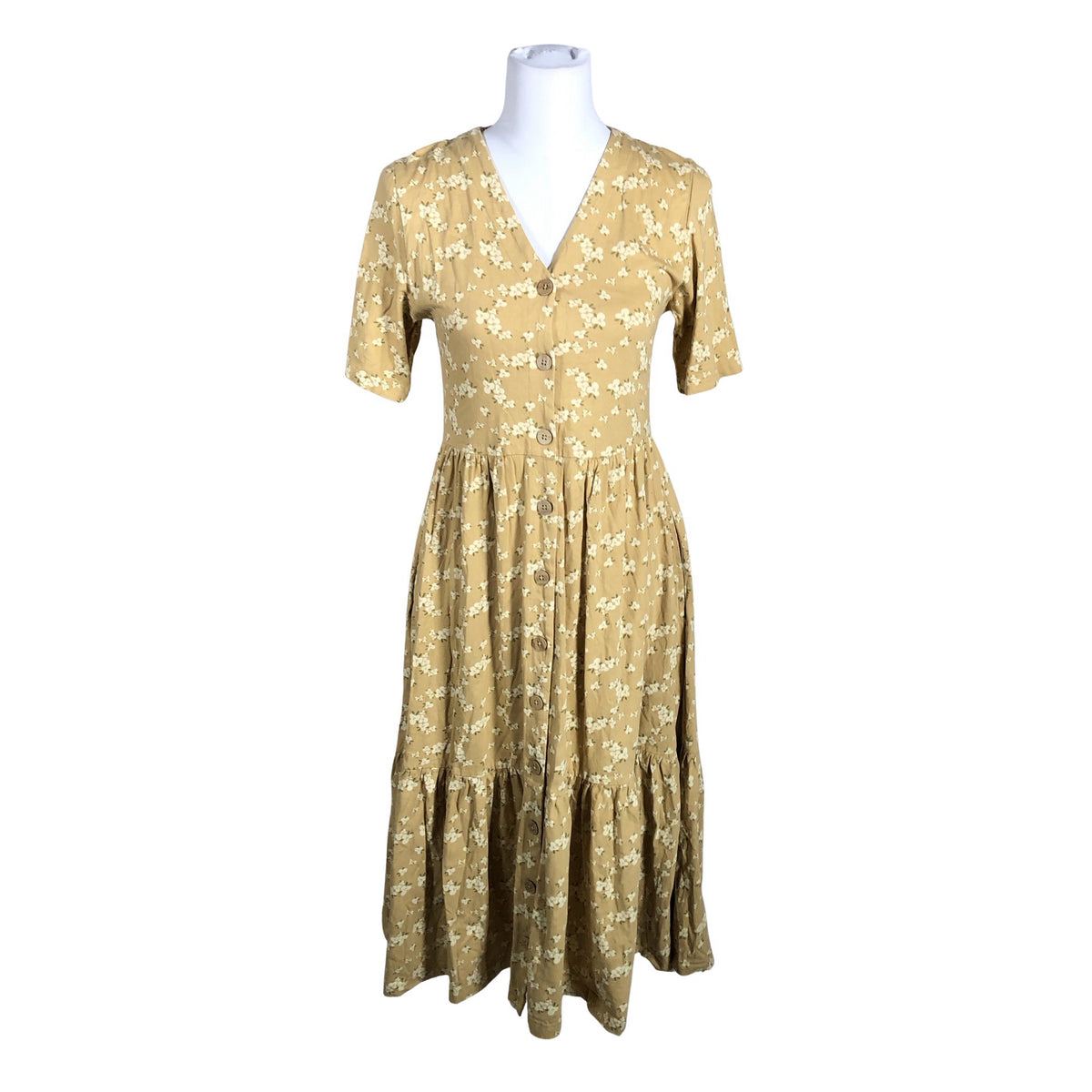 Naisten Mainio - Trikoomekko, koko 36 - Beige (1)