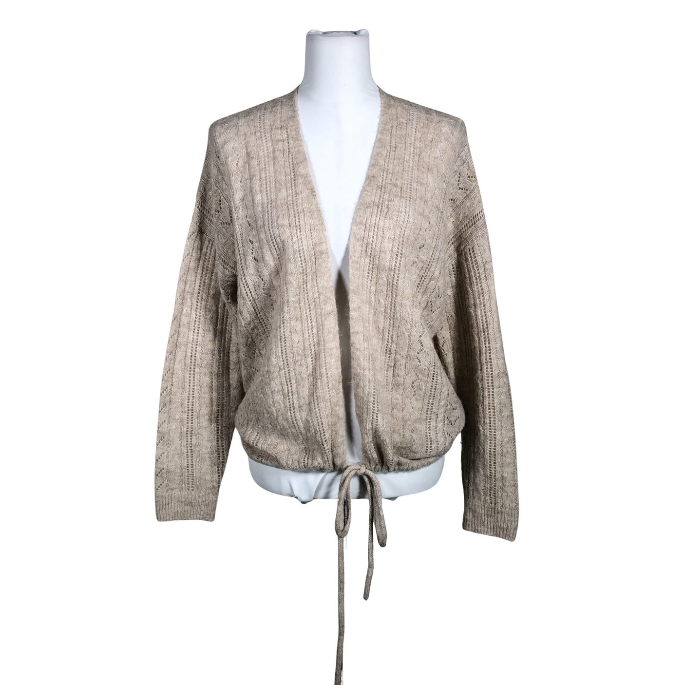 Naisten Esprit - Neuletakki, koko 38 - Beige (1)