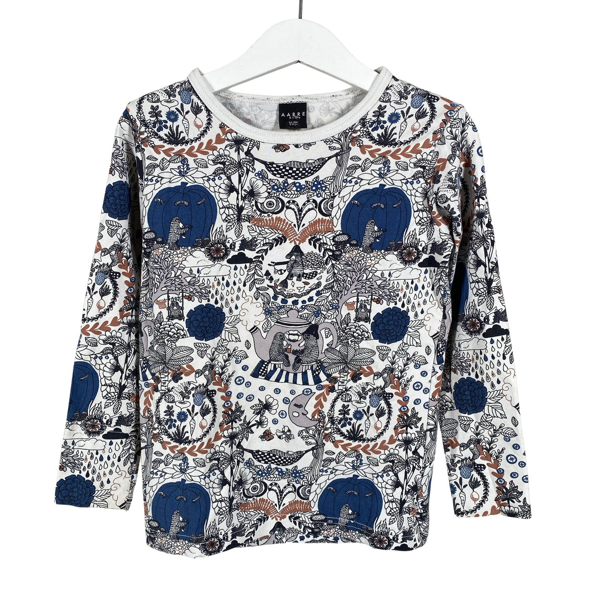 Unisex Aarrelabel - Trikoopaita, koko 98 - 104 - Valkoinen (1)