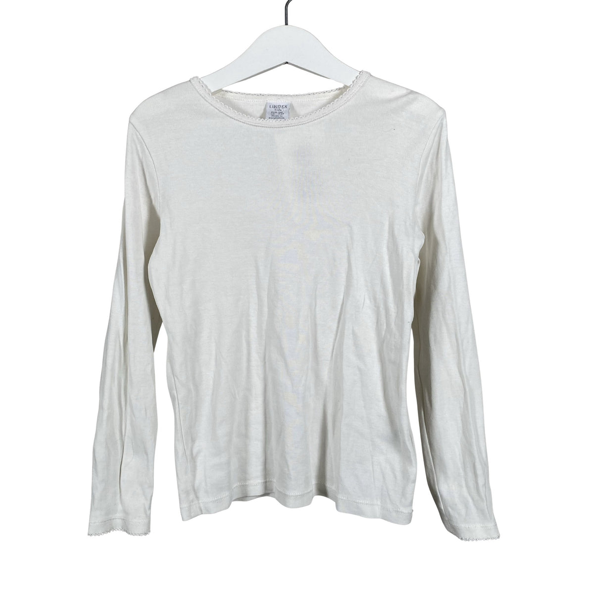 Tyttöjen Lindex - Trikoopaita, koko 122 - 128 - Valkoinen (1)