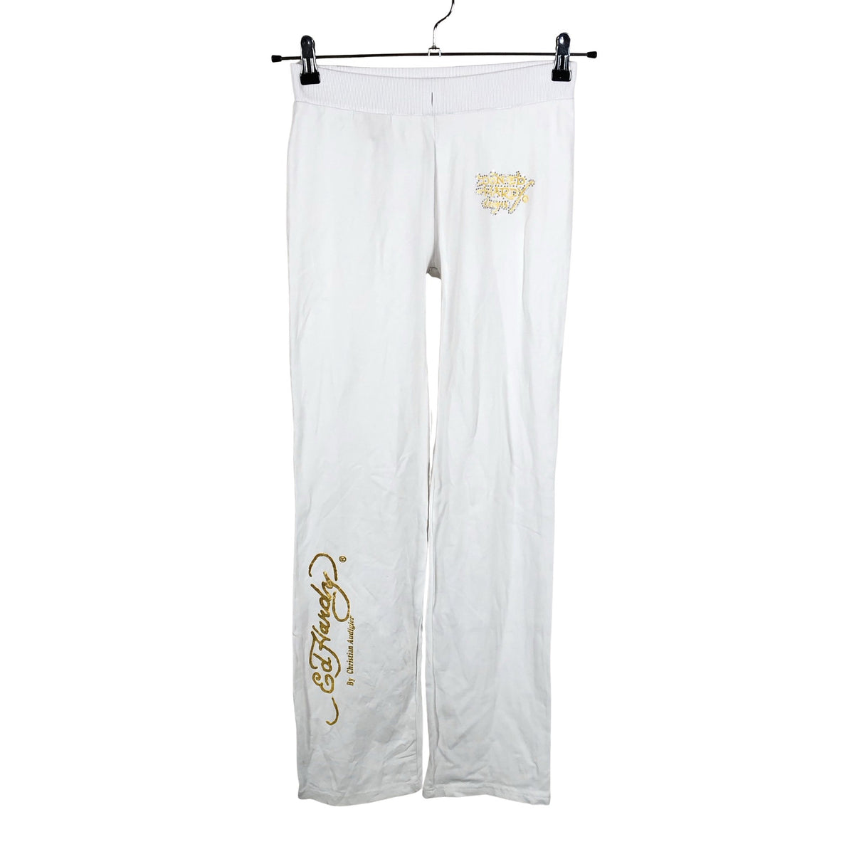 Naisten Ed Hardy - Trikoohousut, koko 34 - Valkoinen (1)