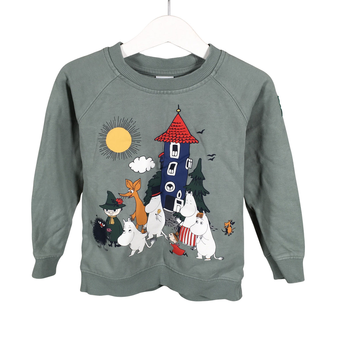 Unisex Polarn O. Pyret - Collegepaita, koko 98 - 104 - Vihreä (1)