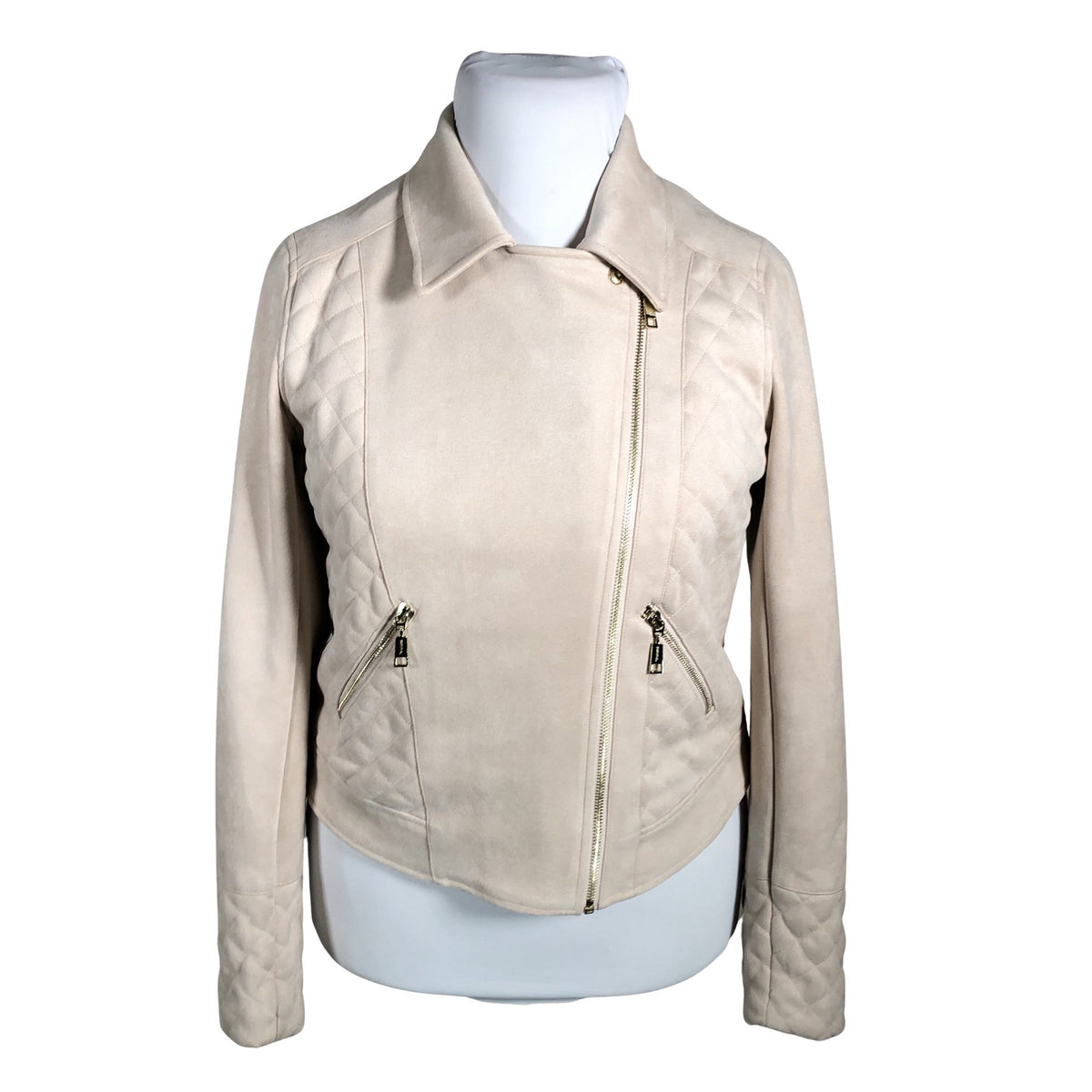 Naisten Comma - Nahkatakki, koko 42 - Beige (1)