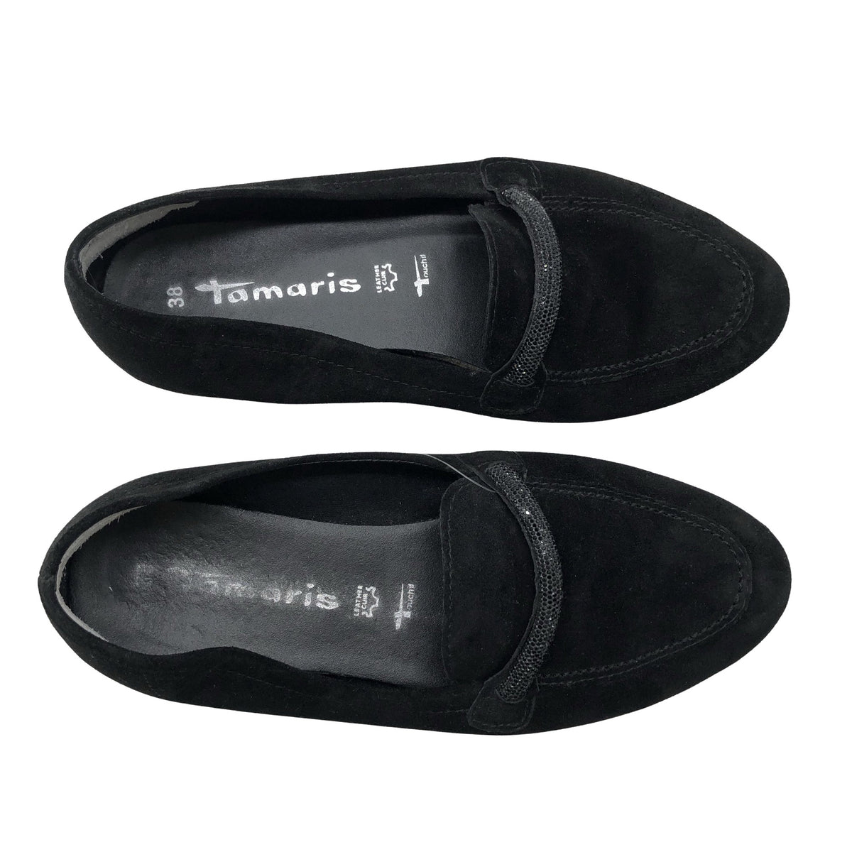 Naisten Tamaris - Loaferit, koko 38 - Musta (1)
