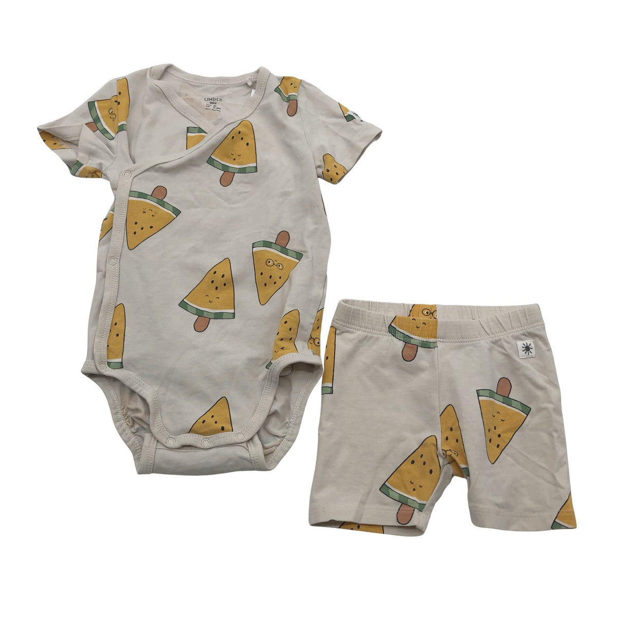 Unisex Lindex - Shortsiasu, koko 62 - 68 - Beige (1)