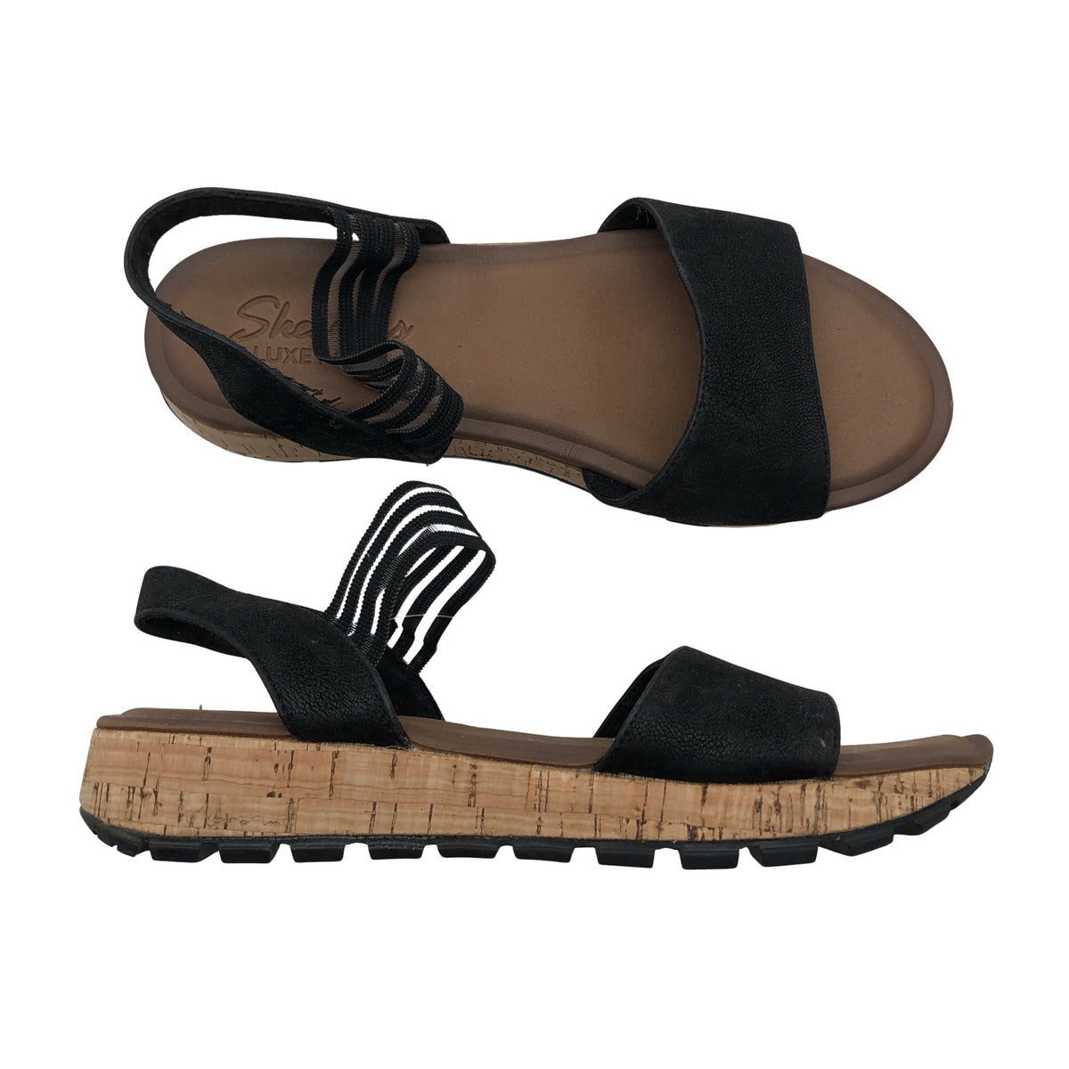 Naisten Skechers - Sandaalit, koko 39 - Musta (1)