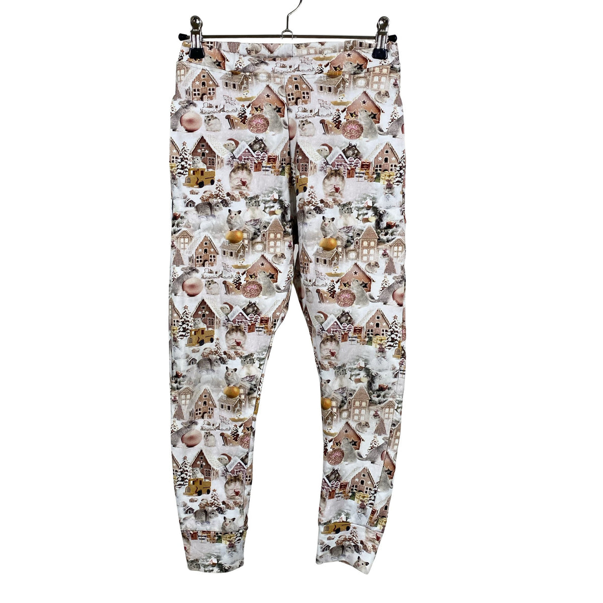 Unisex Gugguu - Collegehousut, koko 122 - 128 - Valkoinen (1)