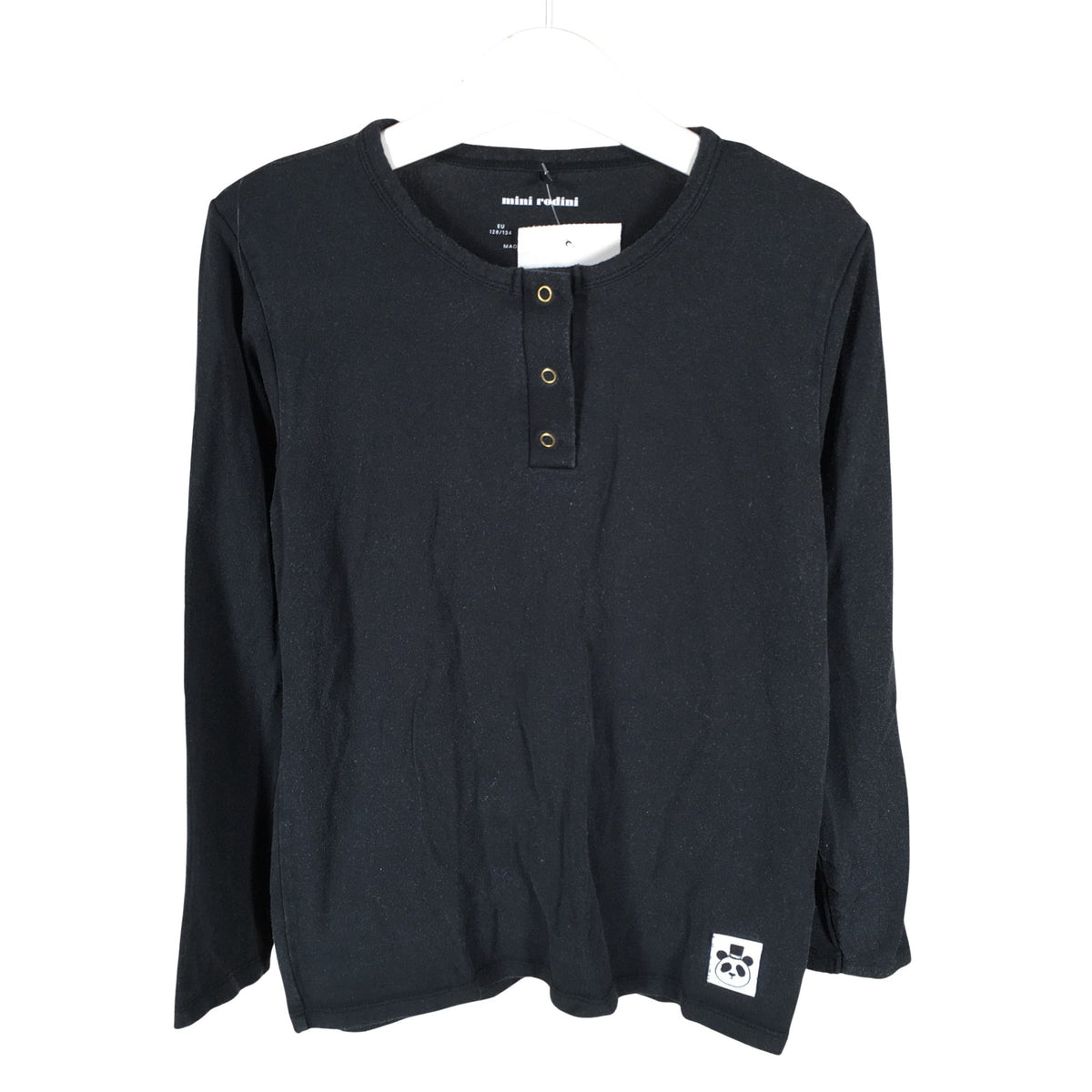 Unisex Mini Rodini - Trikoopaita, koko 128 - 134 - Musta (1)