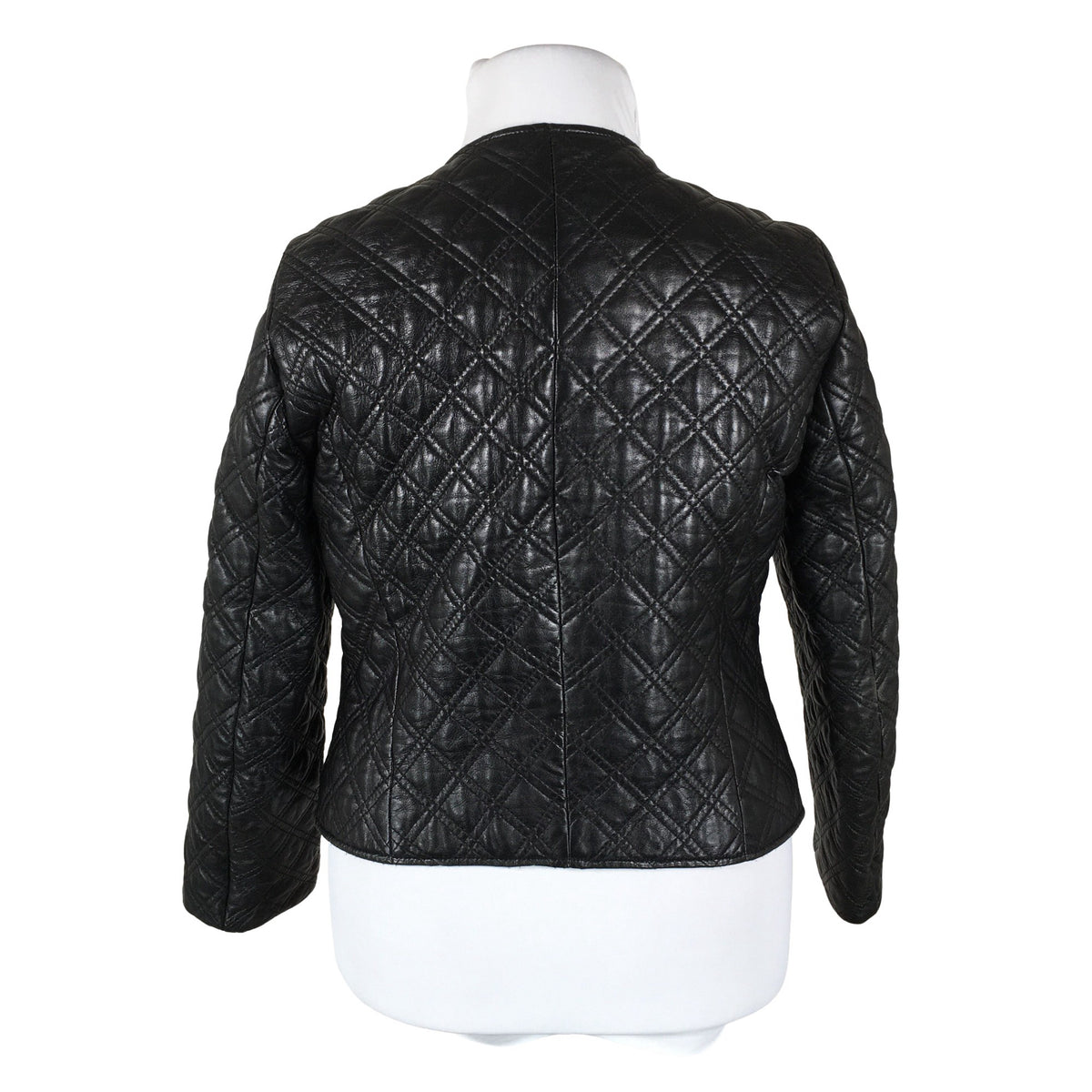Naisten Basic Apparel - Nahkatakki, koko 42 - Musta (2)