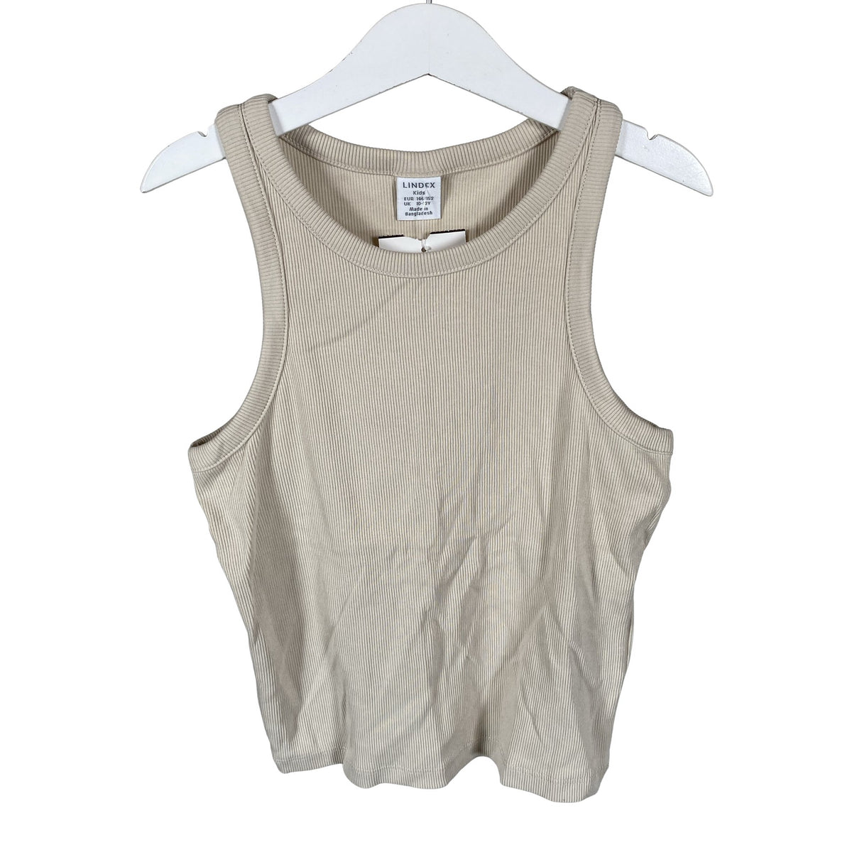 Unisex Lindex - Trikootoppi, koko 146 - 152 - Beige (1)