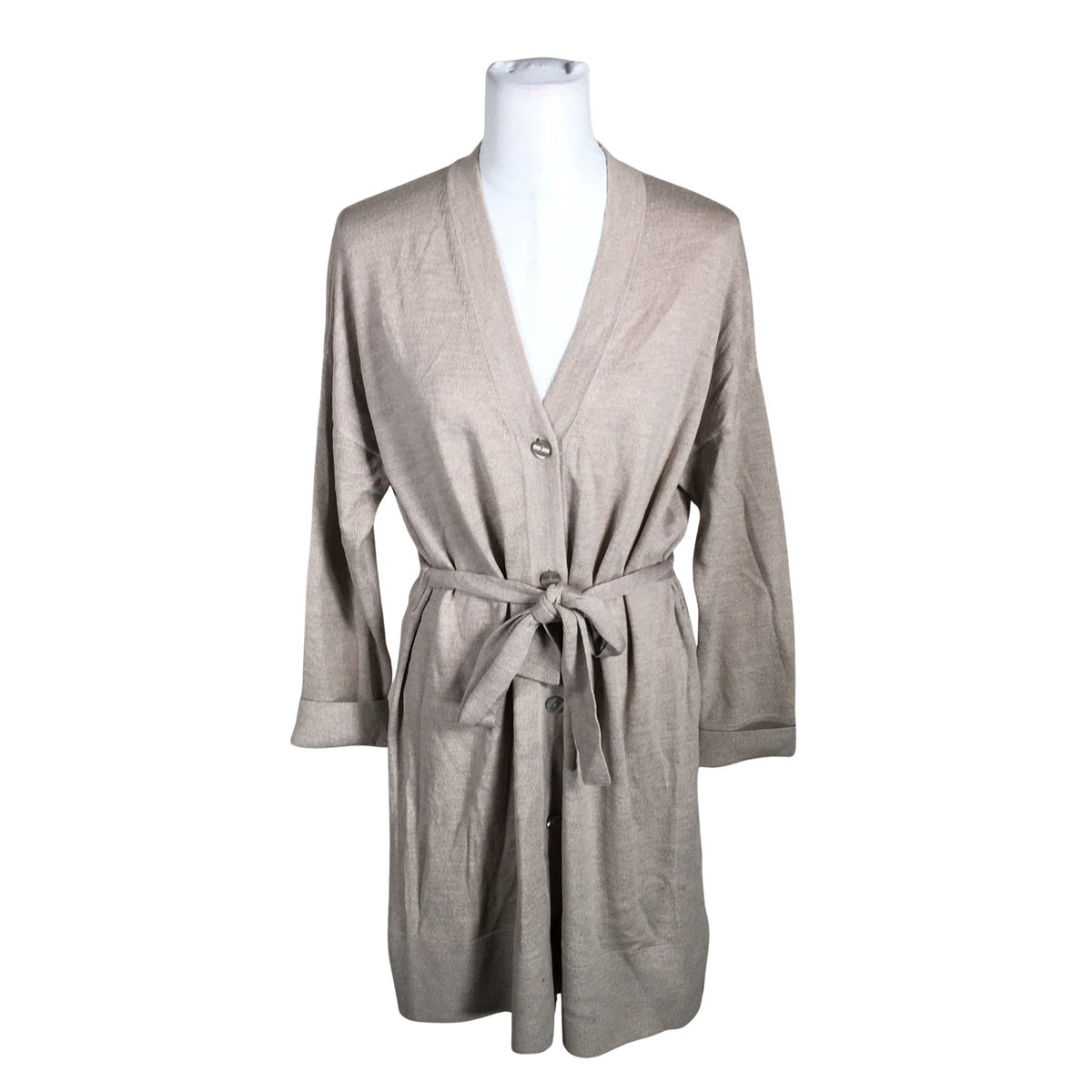 Naisten Essentials by Stockmann - Neuletakki, koko 38 - Beige (1)
