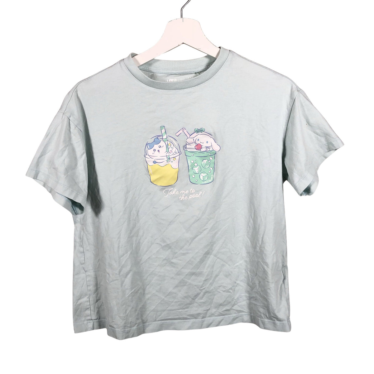 Tyttöjen Uniqlo - T-paita, koko 152 - 158 - Vaaleansininen (1)